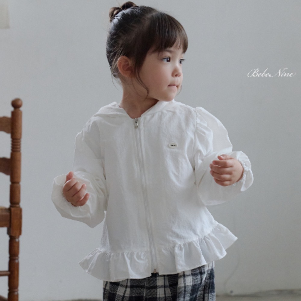 Bebe nine Bella 荷葉邊連帽防風外套 / 4色