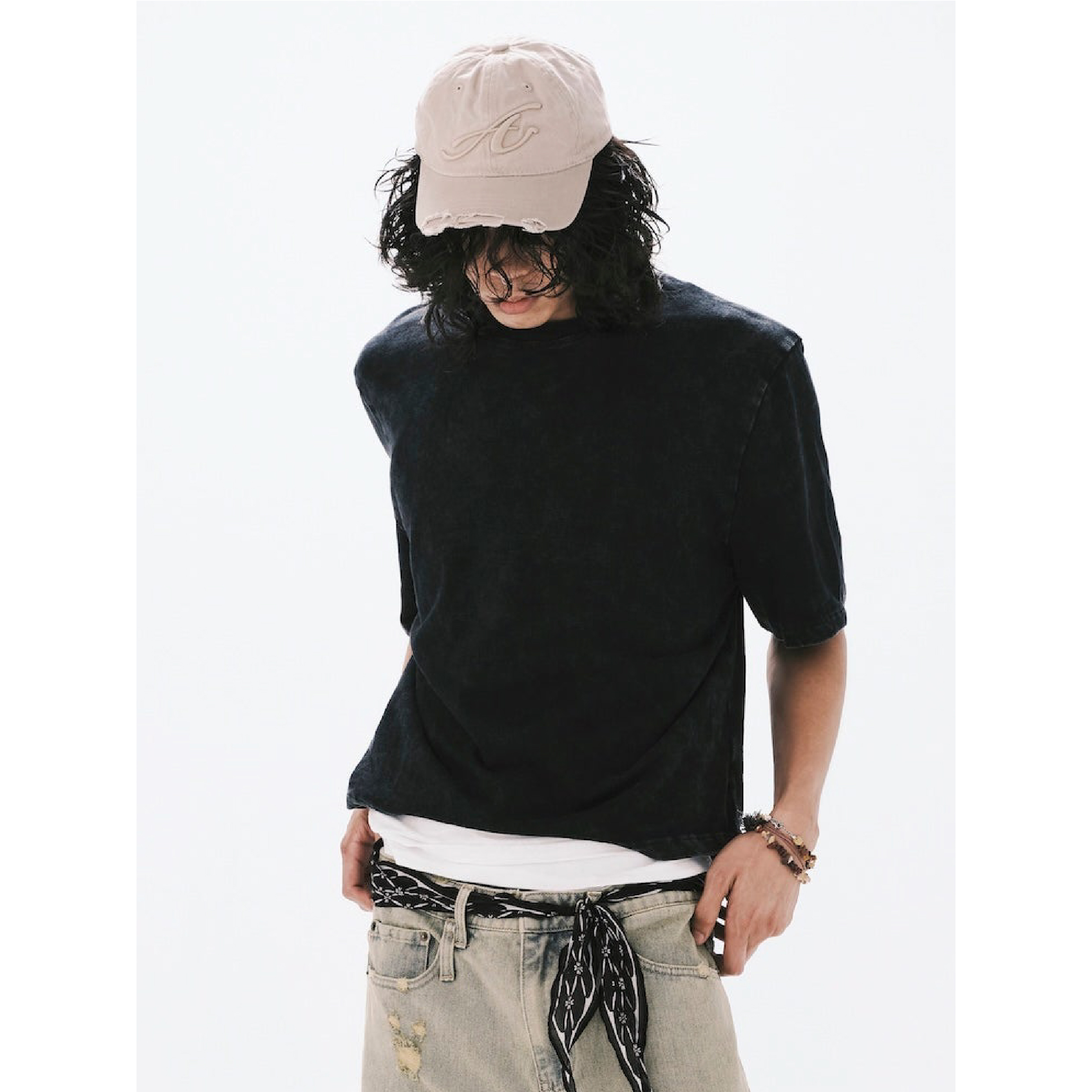 ANOWHEREMAN Washed Cropped Tee