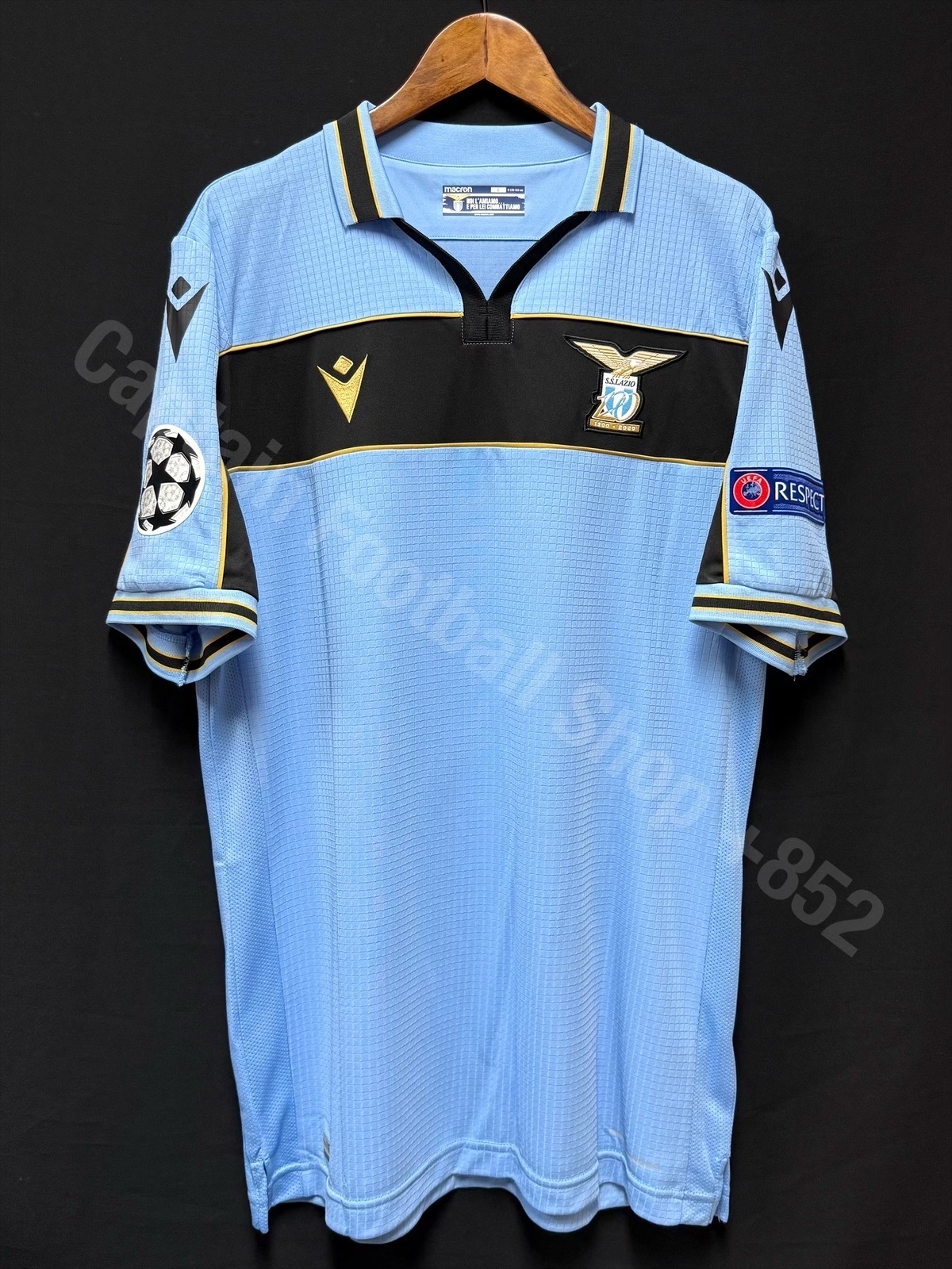 (Player Issue) SS Lazio 2019-2020 Macron 120th Anniversary UEFA Champions League Home Player Issue Shirt #17 IMMOBILE