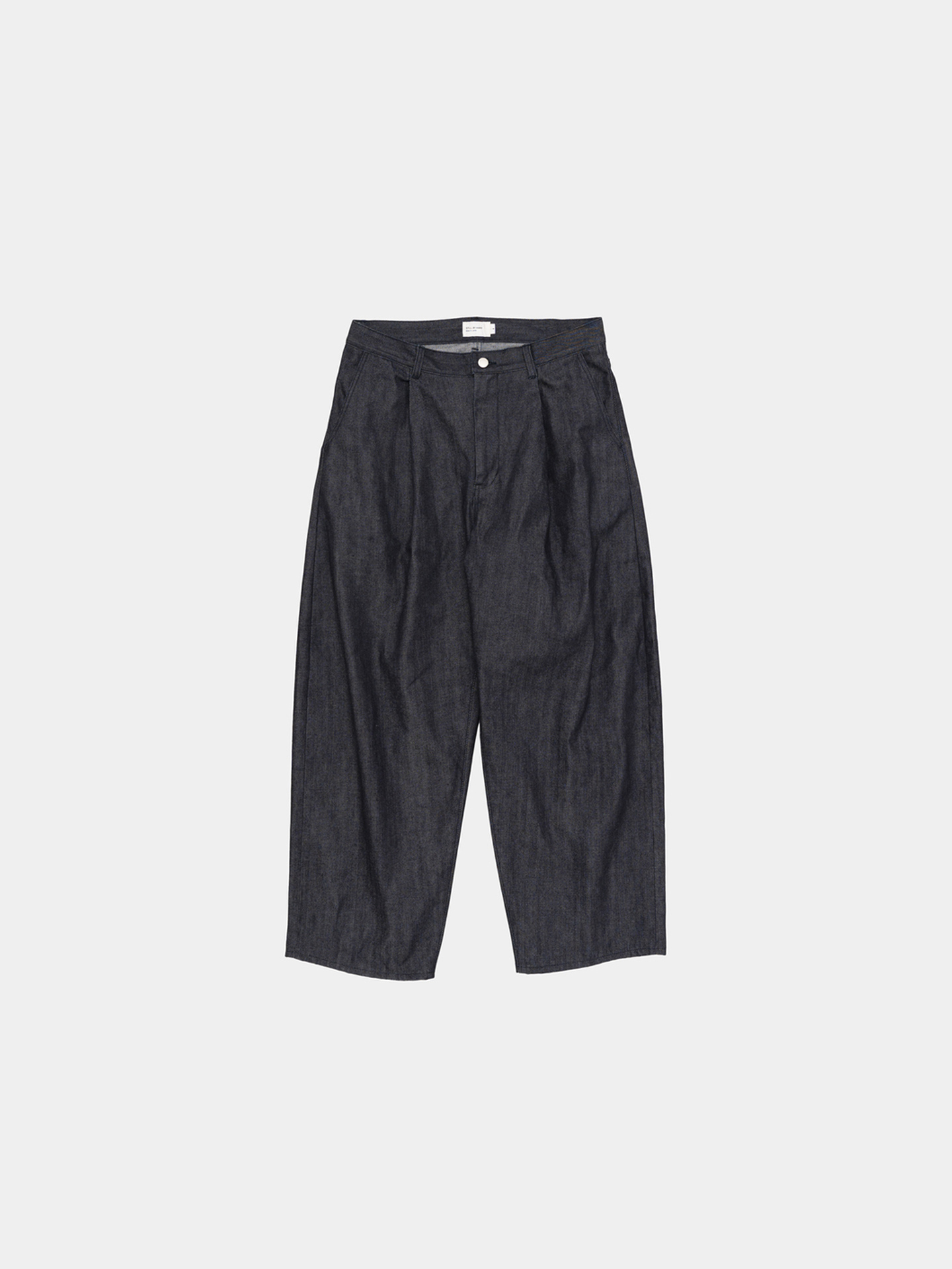 Still By Hand Selvedge Denim Deep Tuck Wide Pants DN012
