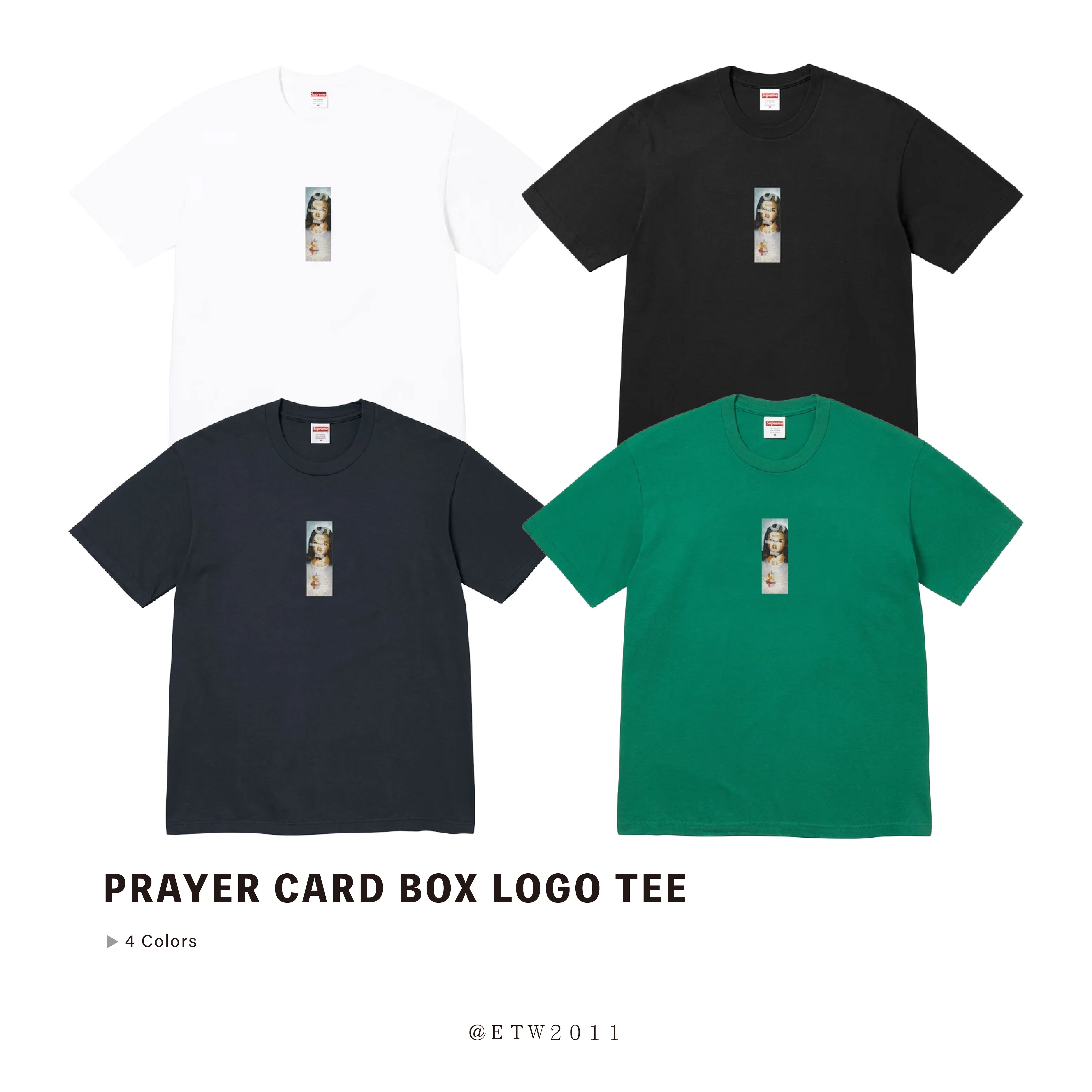 ☆ETW☆【EASY TO WEAR】Supreme Prayer Card Box Logo Tee 耶穌 上帝 短T 春夏