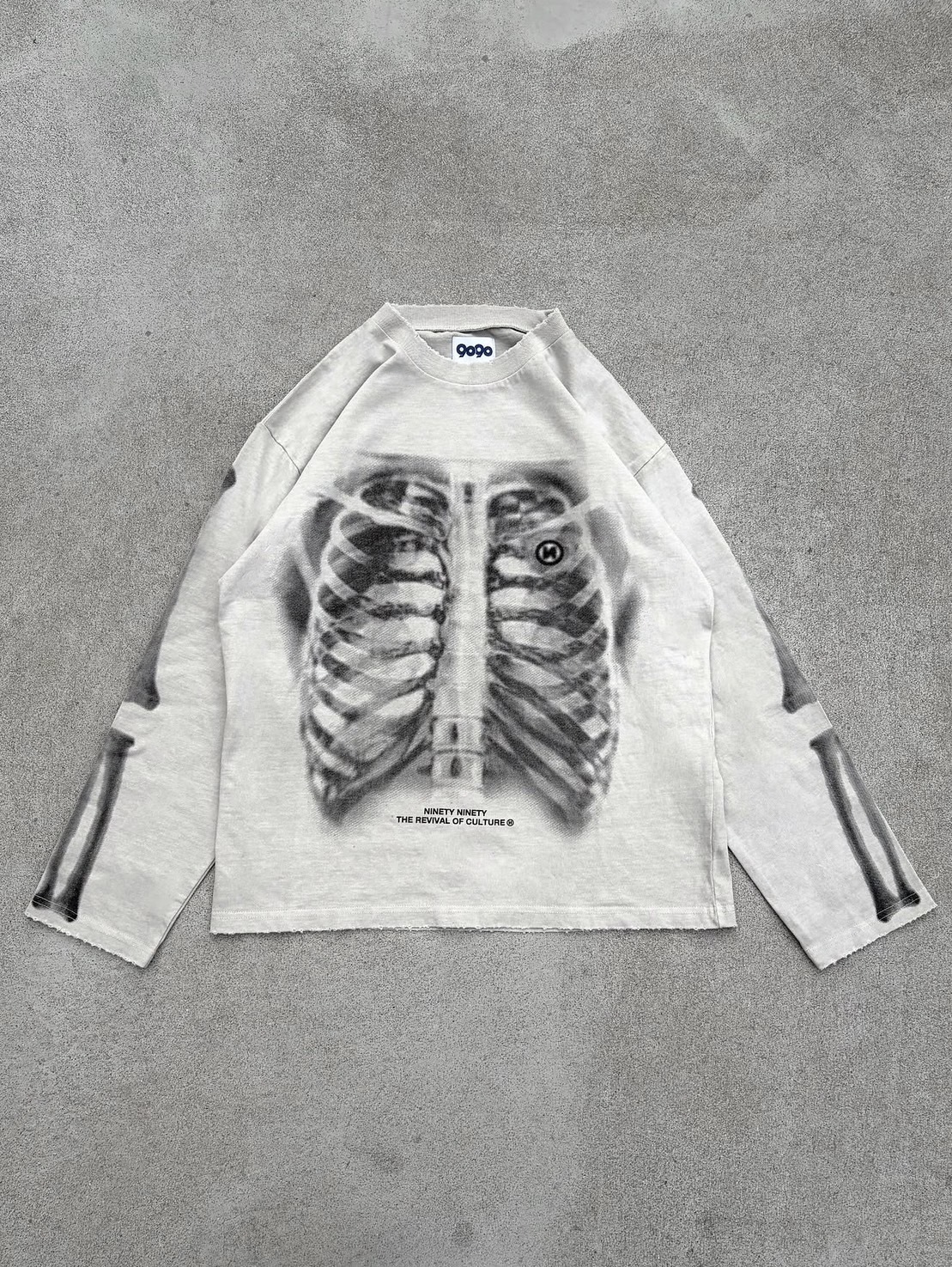 現貨！ 9090 X-ray Bone Vintage L/S Tee 骨頭長袖 (2colors)