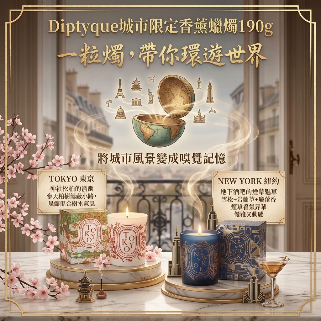 Diptyque城市限定香薰蠟燭