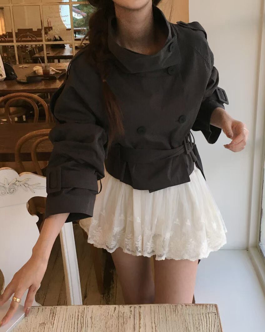 蕾絲紗燈籠短褲裙