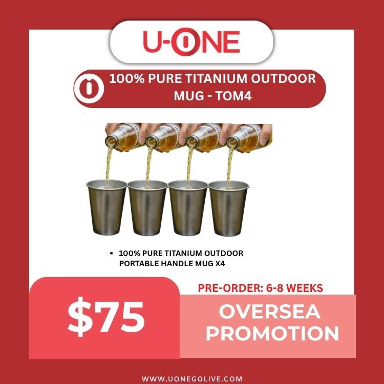 100% PURE TITANIUM OUTDOOR  MUG - TOM4