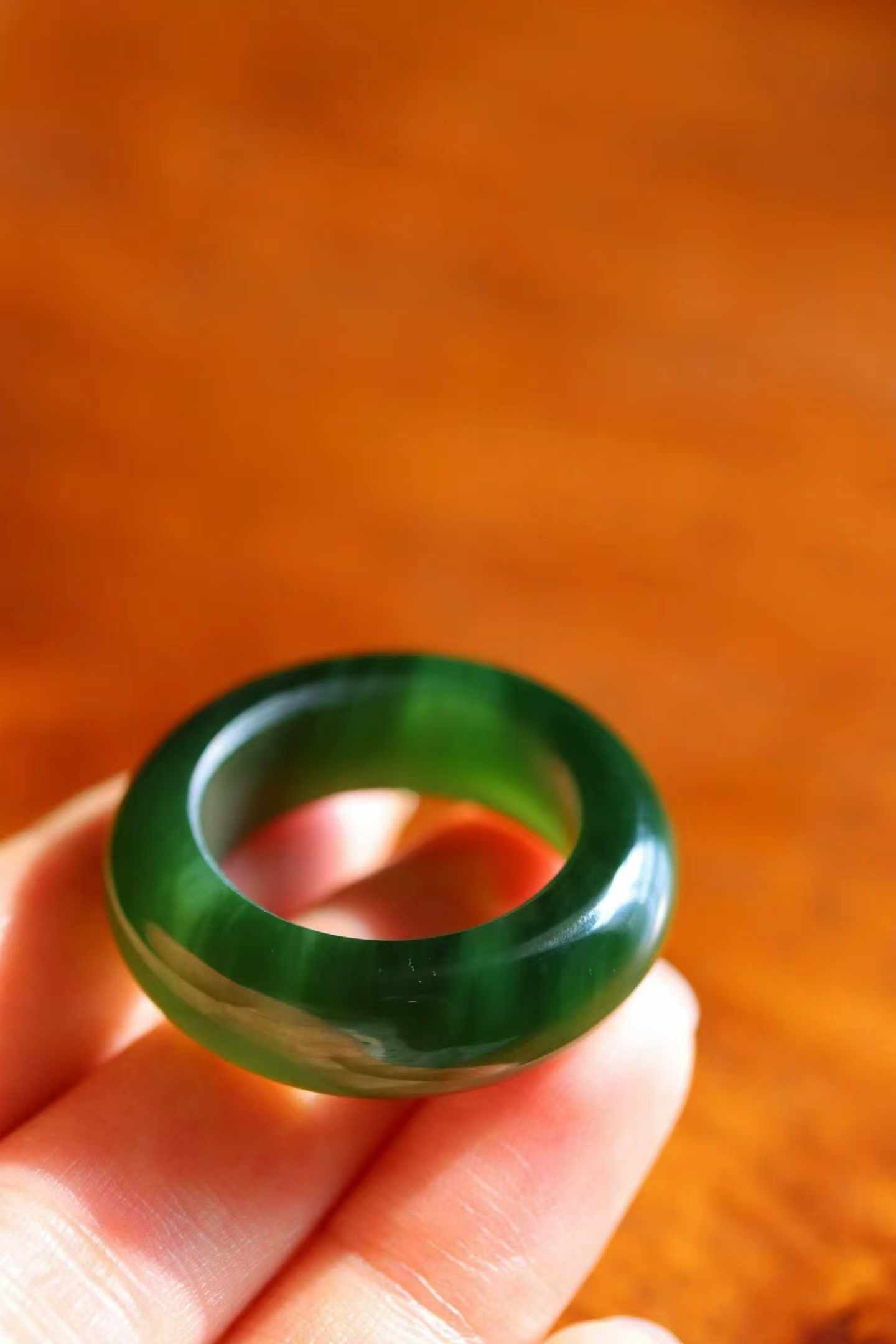 和田玉貓眼扳指 (內徑 22mm),天然和田玉軟玉