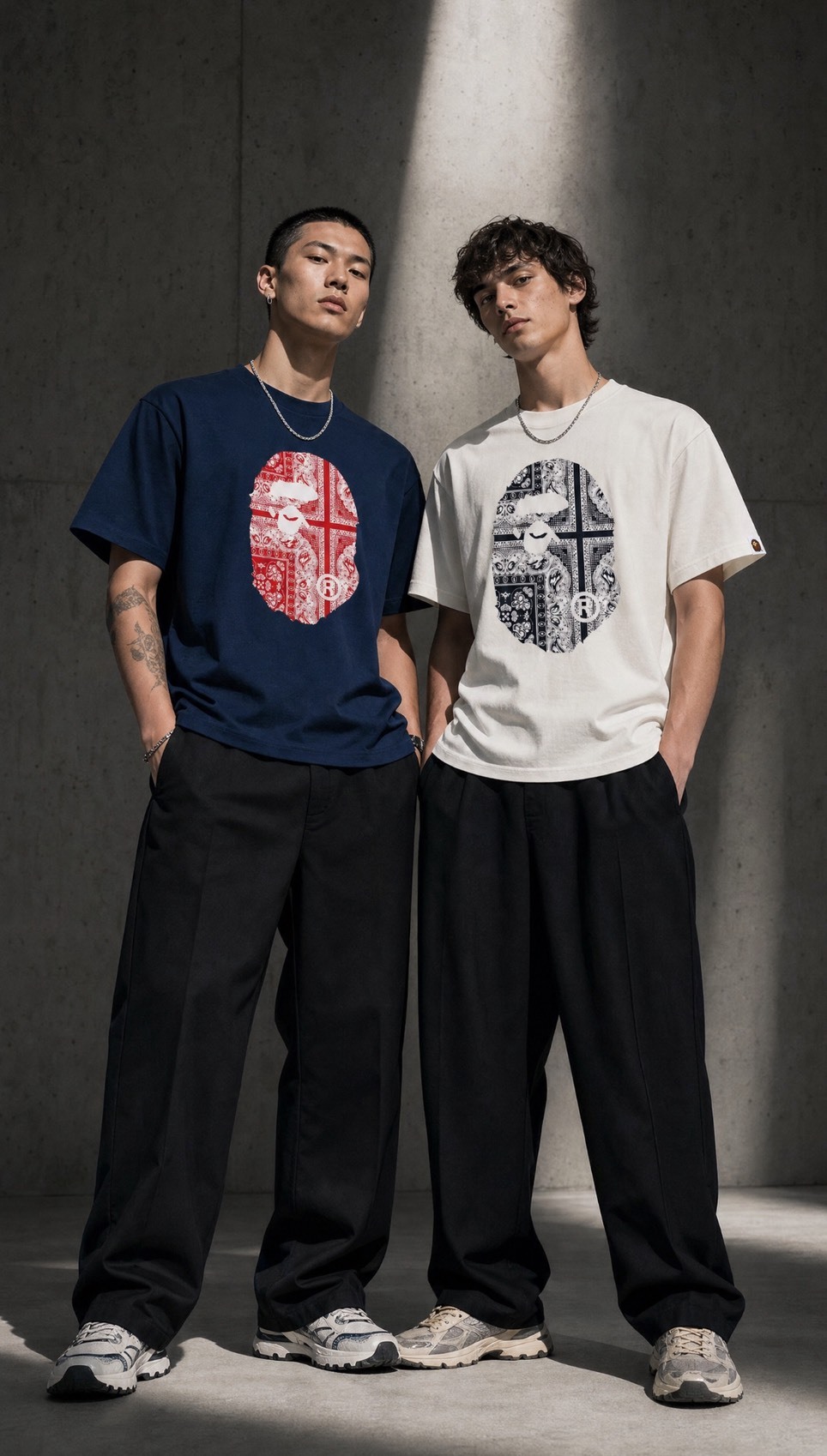 【APAIR】預購 Bape PAISLEY PATTERN APE HEAD TEE 變形蟲 腰果花 藏青 白 短T 日本代購