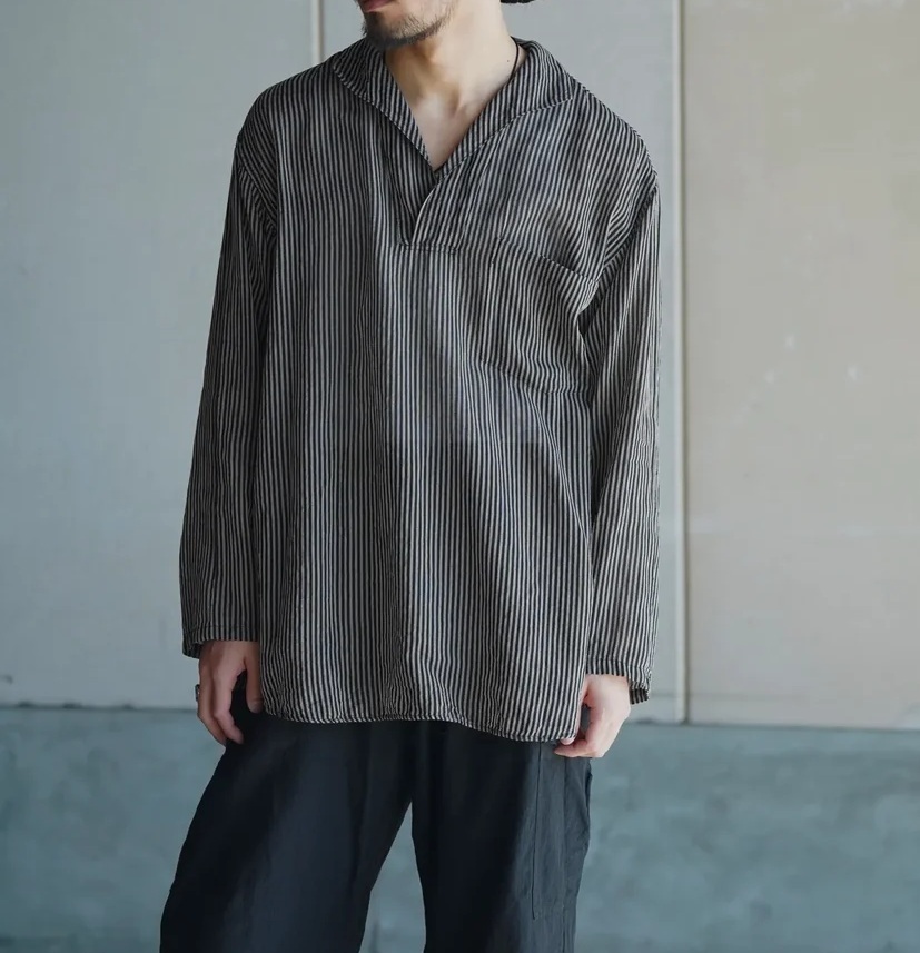 COMOLI SKIPPER SHIRT STRIPE - PRE ORDER ITEM (預訂中)