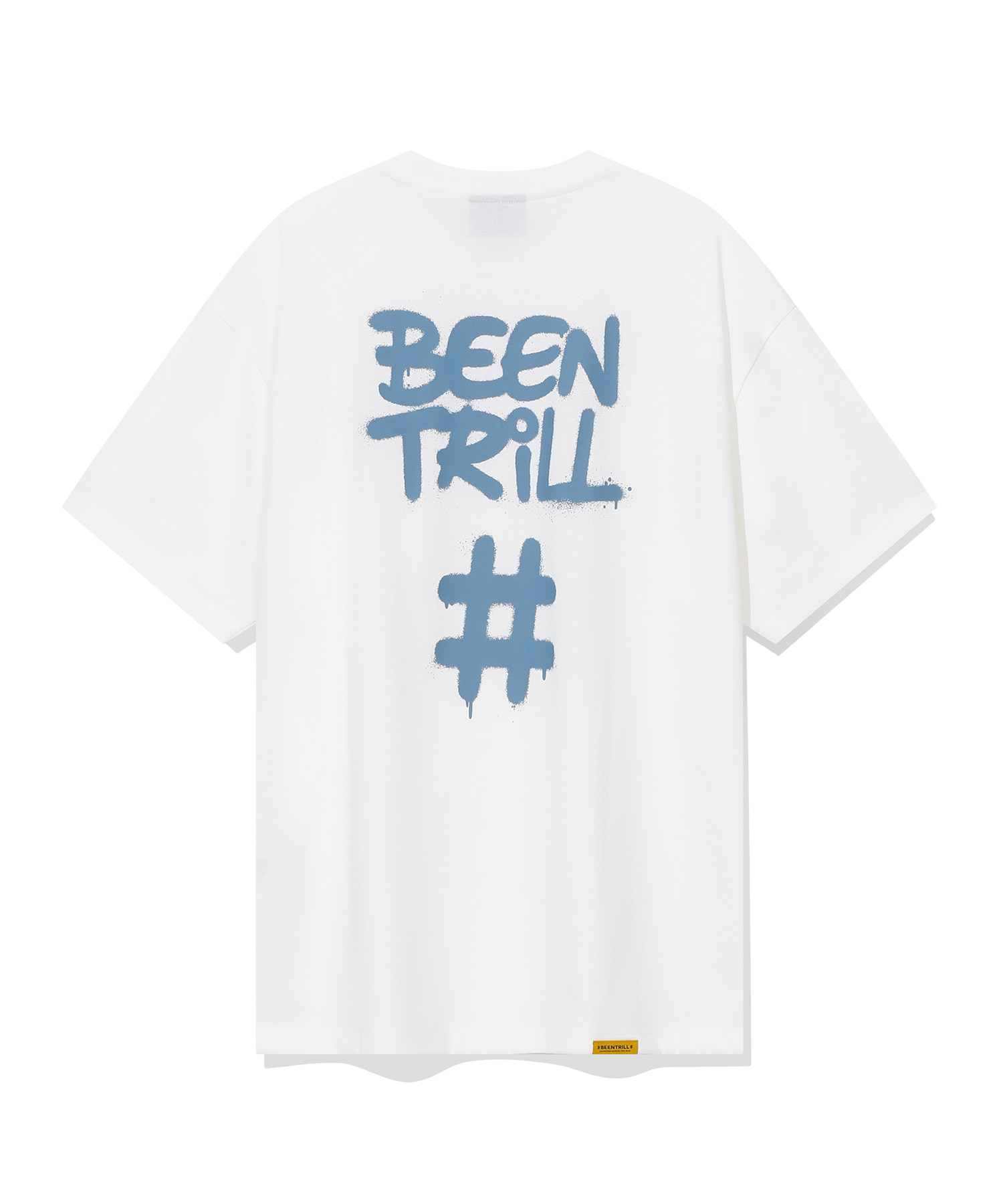 【韓國預購】 BEENTRILL ZKR090506 男女同款噴漆Hashtag 短袖上衣