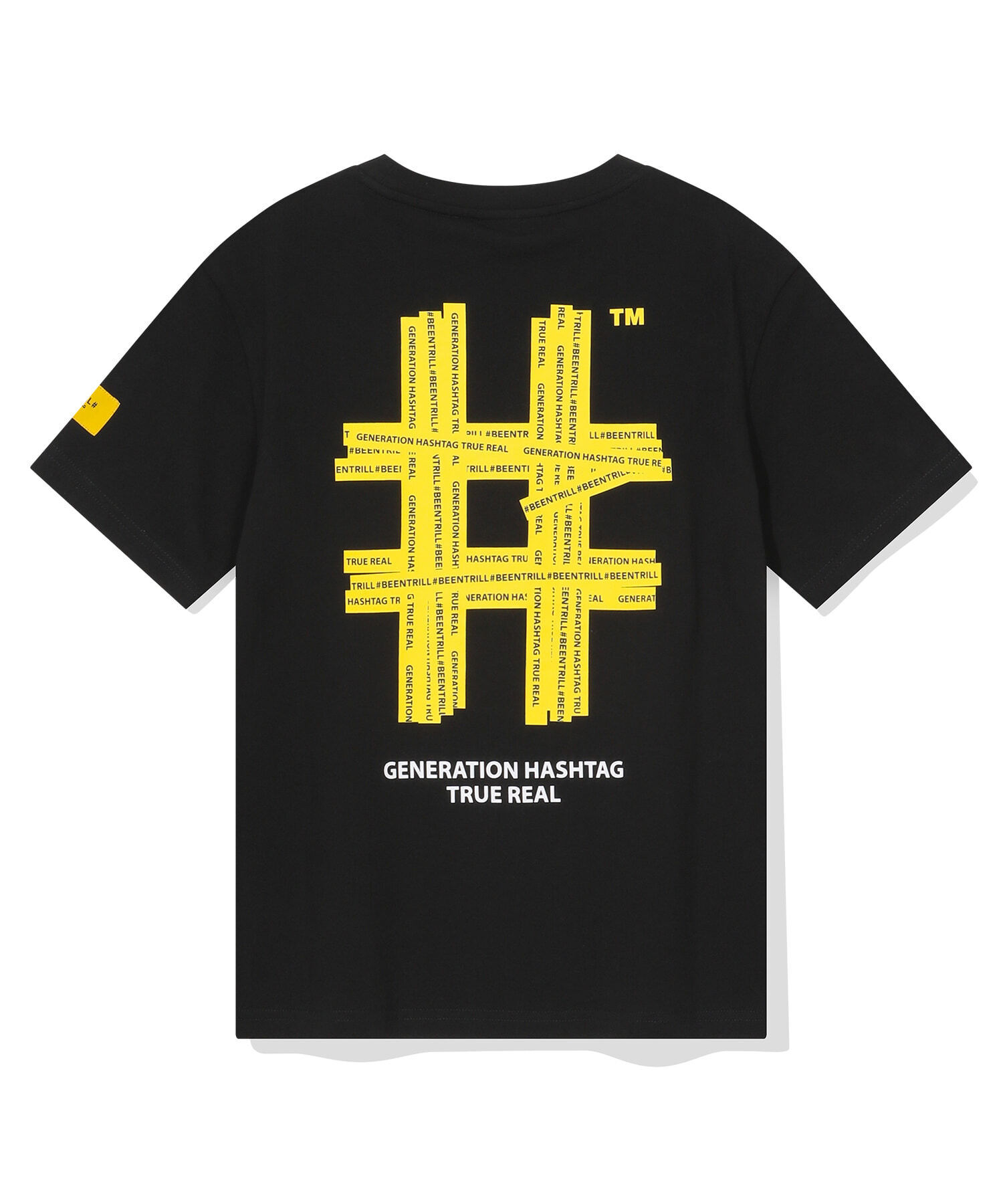 【韓國預購】 BEENTRILL ZKR090508 女裝黃邊Hashtag 短袖上衣