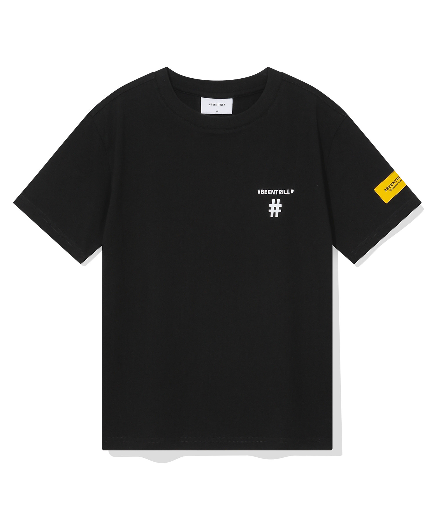 【韓國預購】 BEENTRILL ZKR090508 女裝黃邊Hashtag 短袖上衣