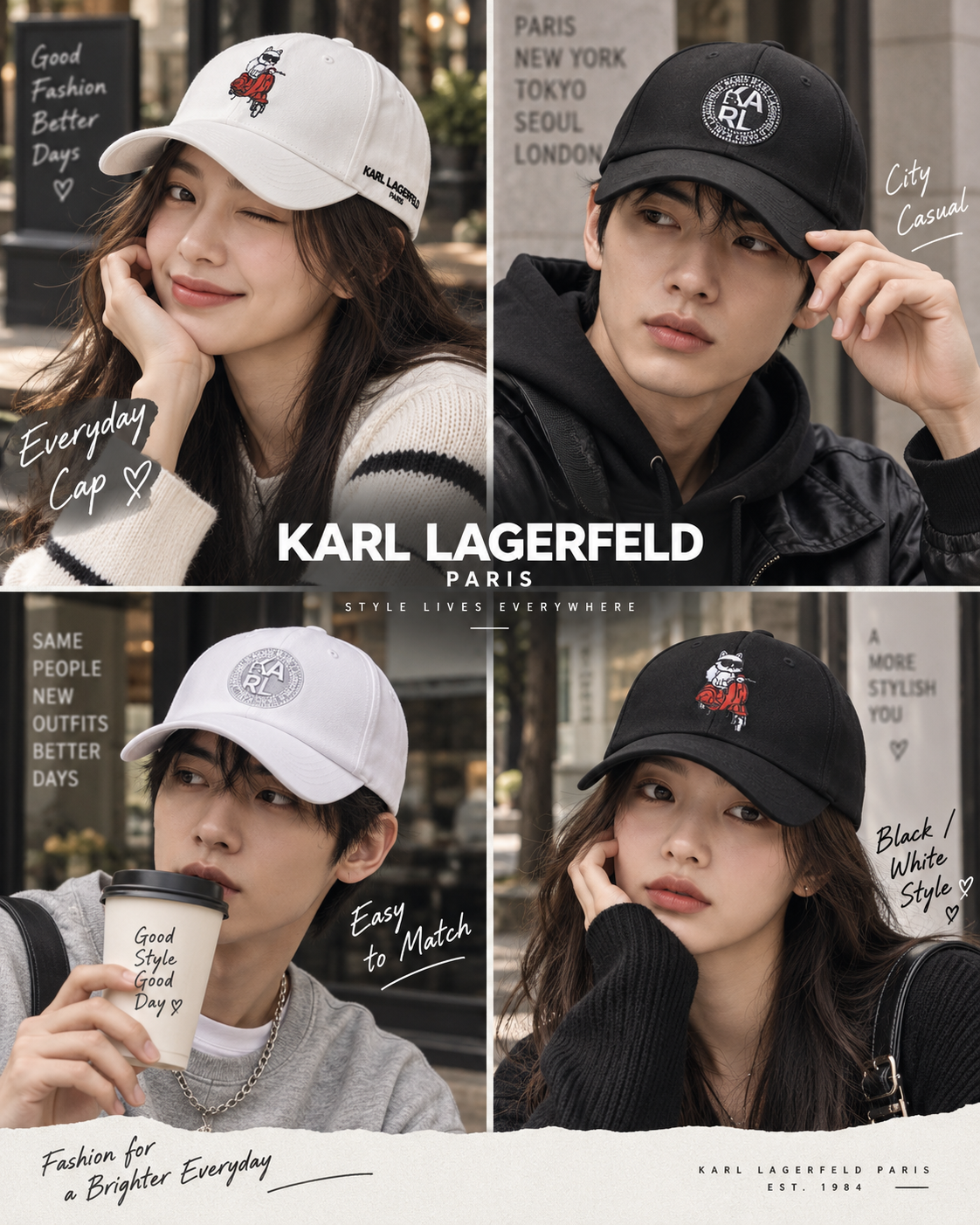【預購】KARL LAGERFELD Choupette & Ikon K090503 經典棒球帽系列