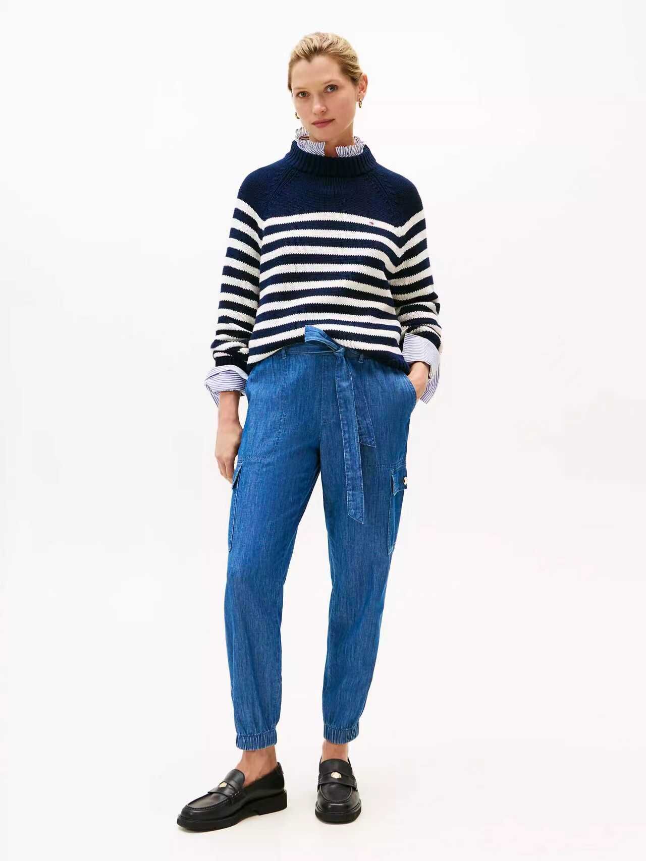 【預購】TOMMY HILFIGER N090524 女裝工裝牛仔褲 (深藍色)