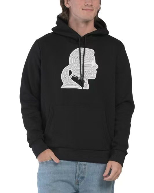 【預購】Karl Lagerfeld N0905102 男裝連帽衛衣 (黑色)