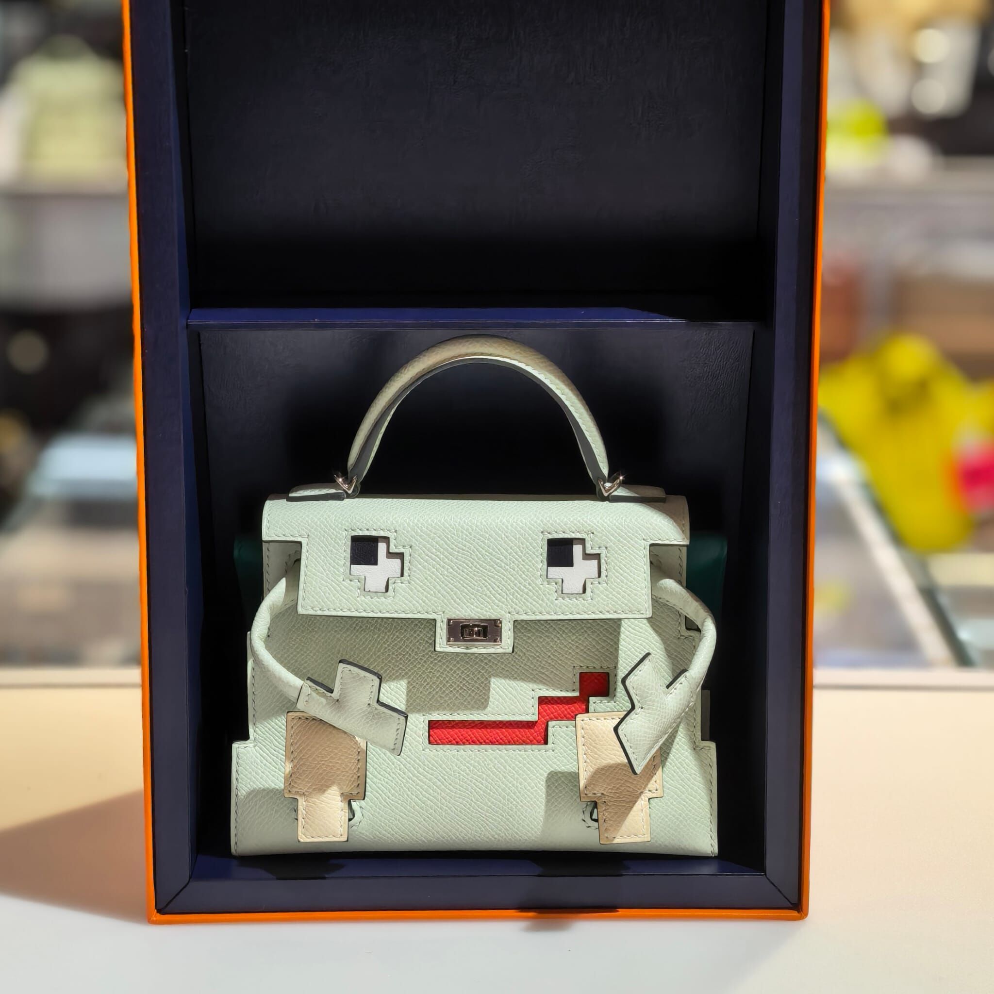 全新HERMES Kelly Doll 氣泡綠/深綠 Epsom皮銀扣 #BRAND NEW #香榭站正品