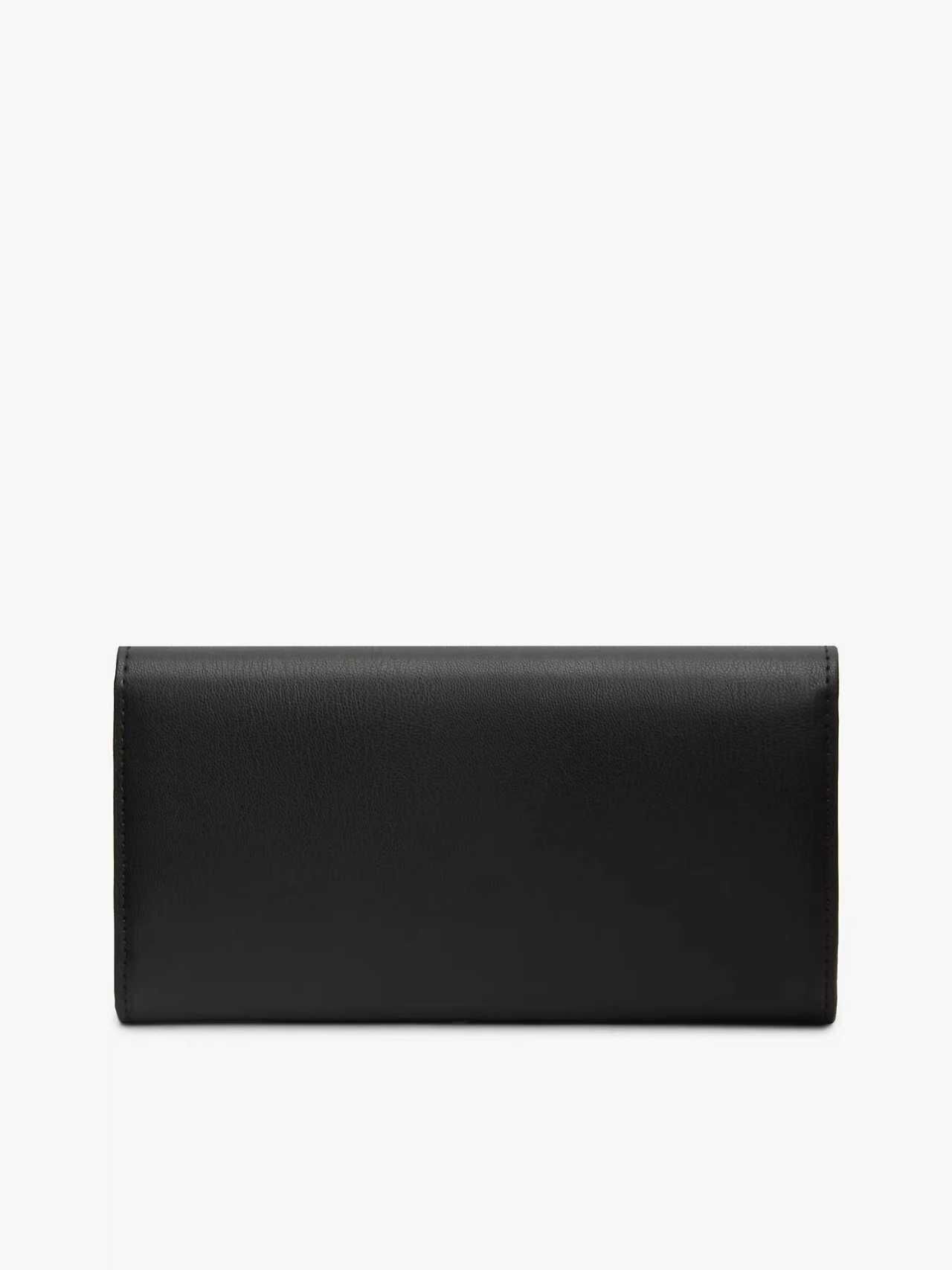【預購】TOMMY HILFIGER N090529 Monogram 翻蓋長銀包 (黑色)