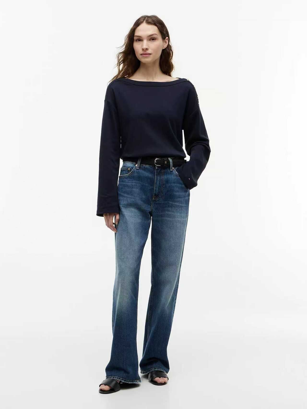 【預購】TOMMY HILFIGER N090530 女裝長袖上衣 (深藍色)