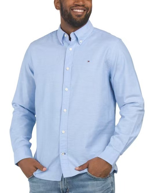 【預購】TOMMY HILFIGER N0905202 男裝長袖襯衫 (淺藍色)