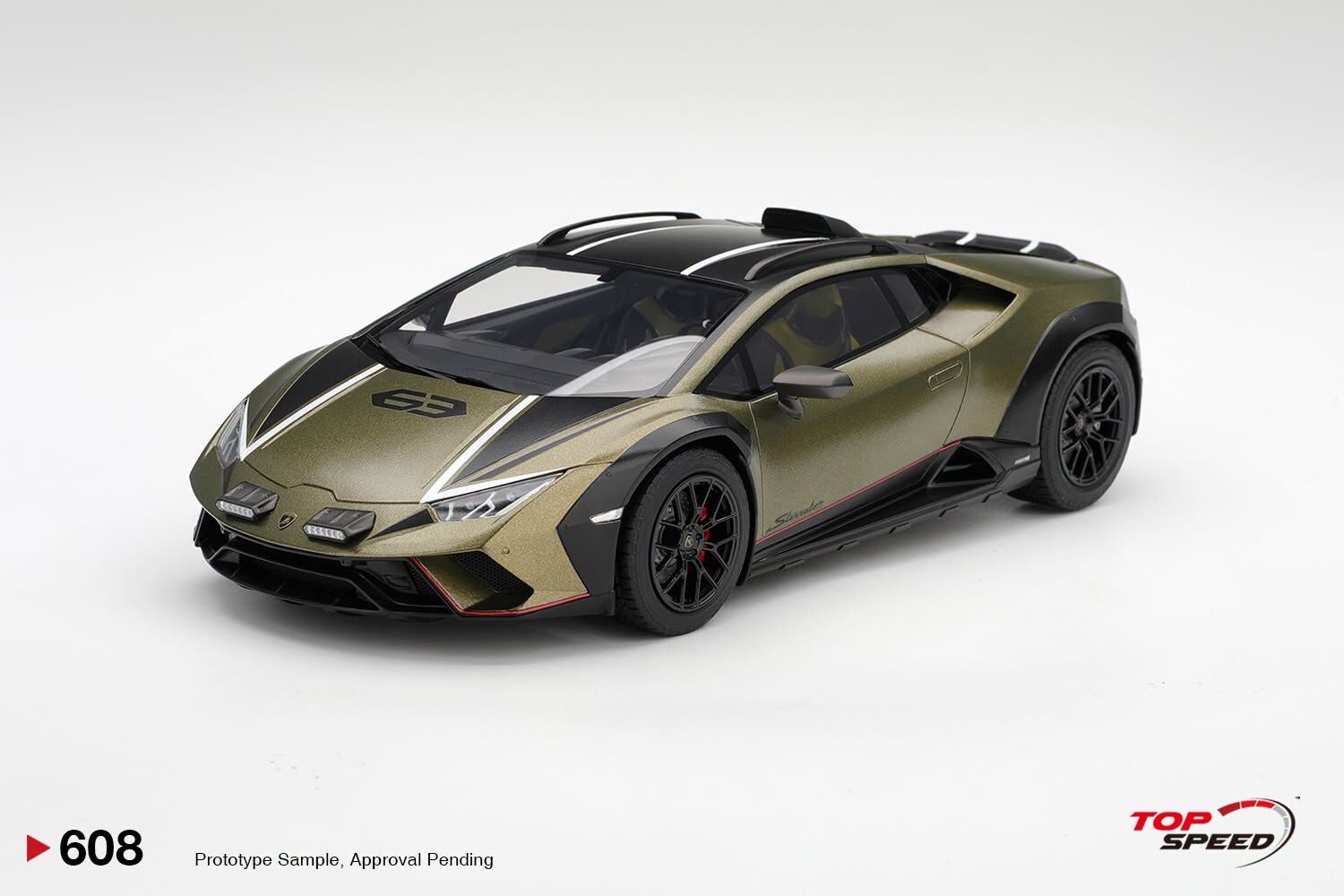 預訂 (訂金$300) (預訂價$1299) :1/18 TOP SPEED Lamborghini Huracán Sterrato Verde Gea Matt (TS0608)