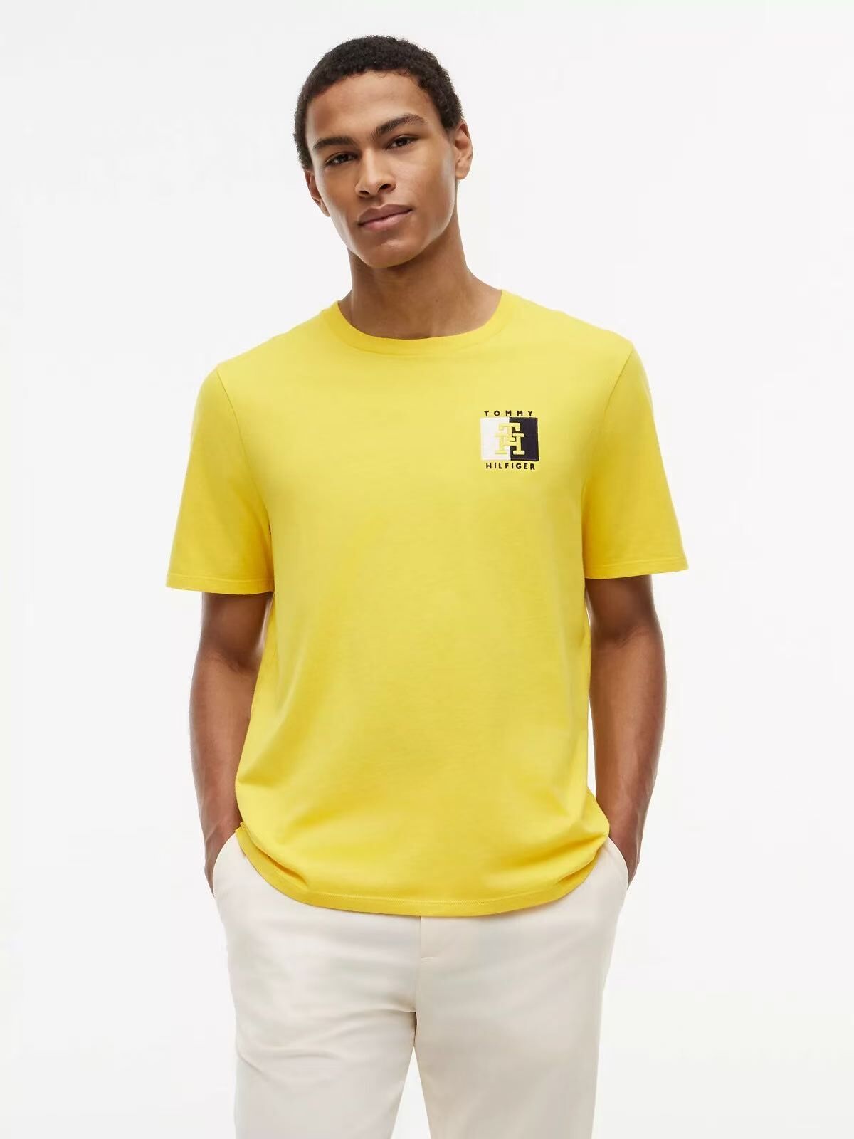 【預購】TOMMY HILFIGER N090542 Two-Tone Flag 男裝短袖上衣