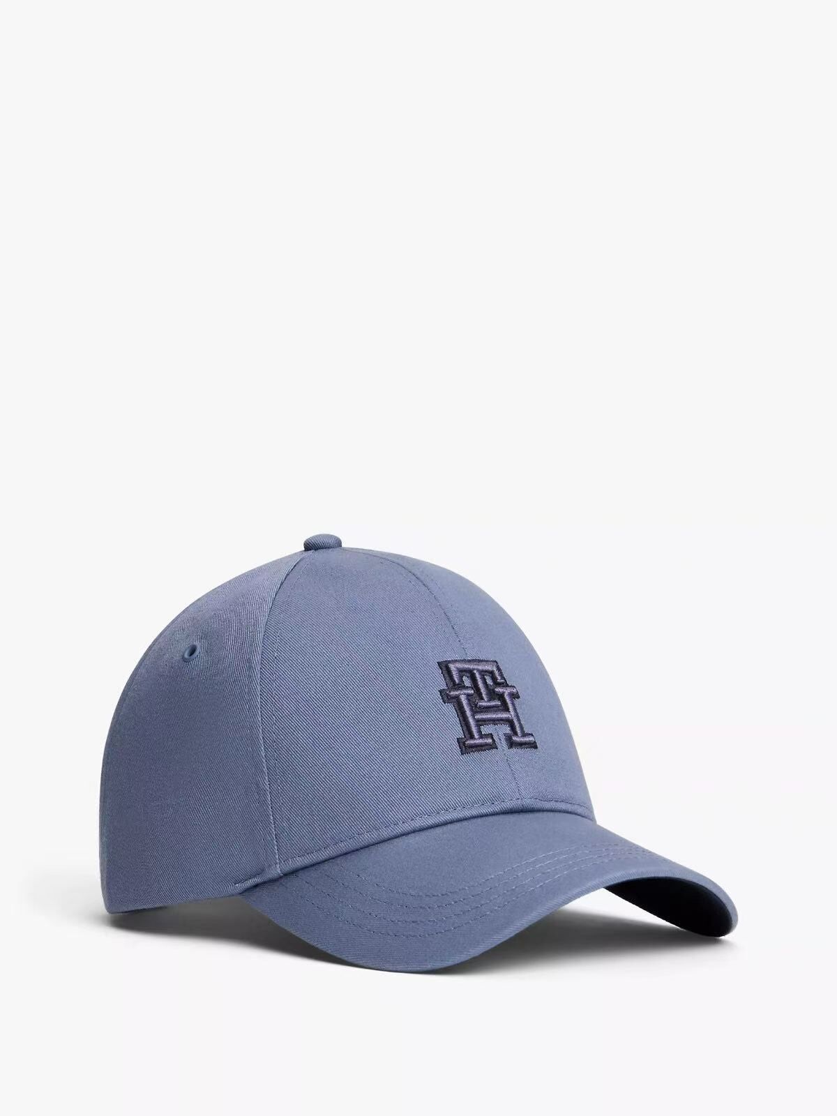 【預購】TOMMY HILFIGER N090545 Embroidered Monogram 棒球帽 (灰藍色)