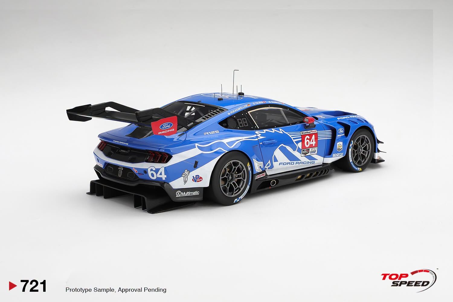 預訂 (訂金$300) (預訂價$1511) :1/18 TOP SPEED Ford Mustang GT3 #64 Ford Racing 2026 IMSA Daytona 24 Hrs (TS0721)