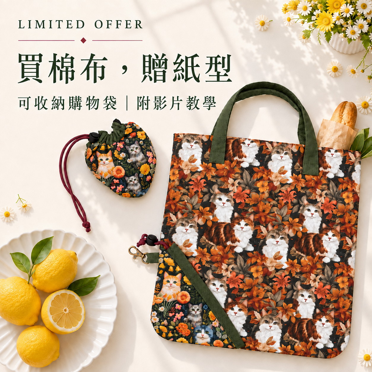買棉布贈紙型