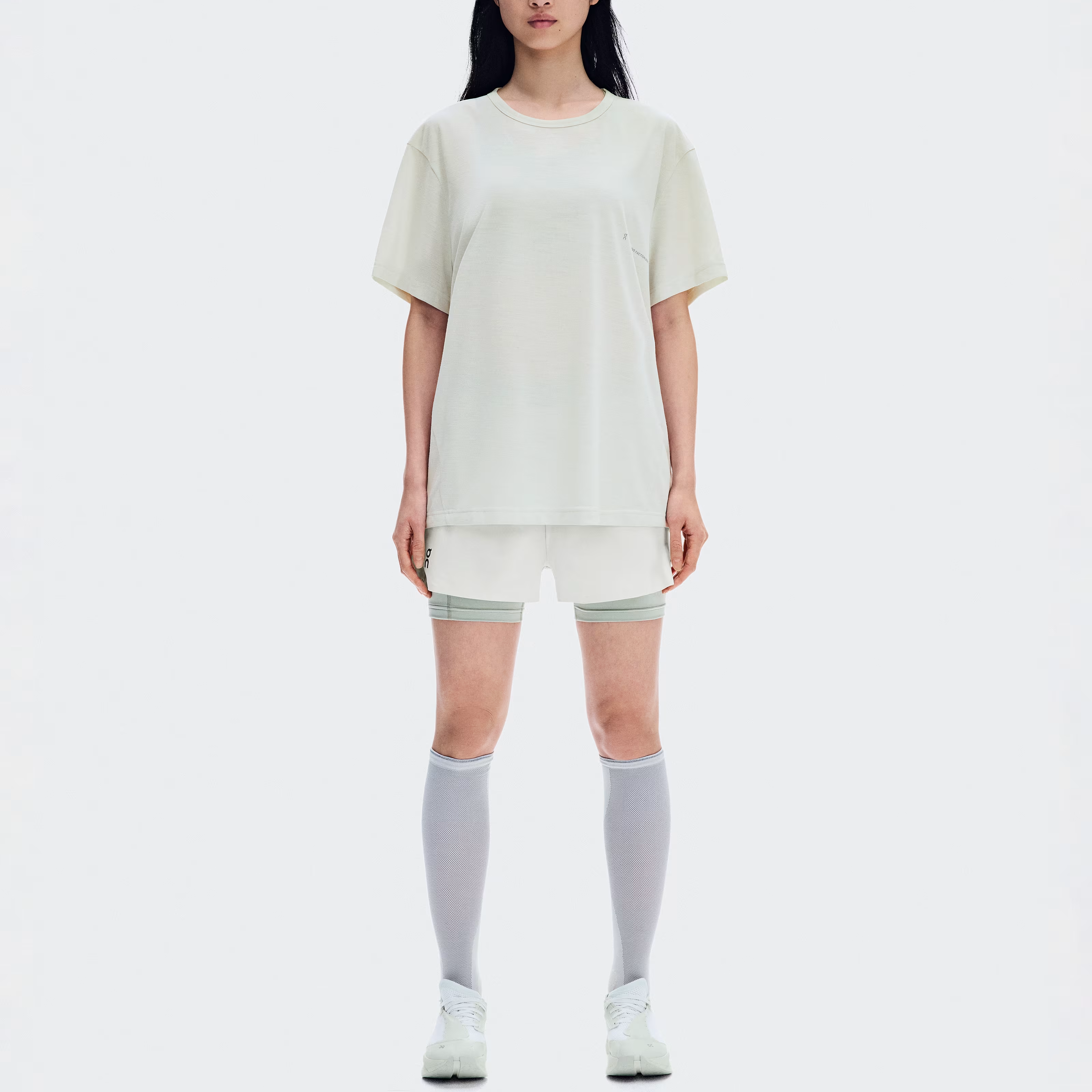 【代購】On X POST ARCHIVE FACTION PAF RUNNING T Shirts Unisex White Crew Neck Moderate 1UG10084873