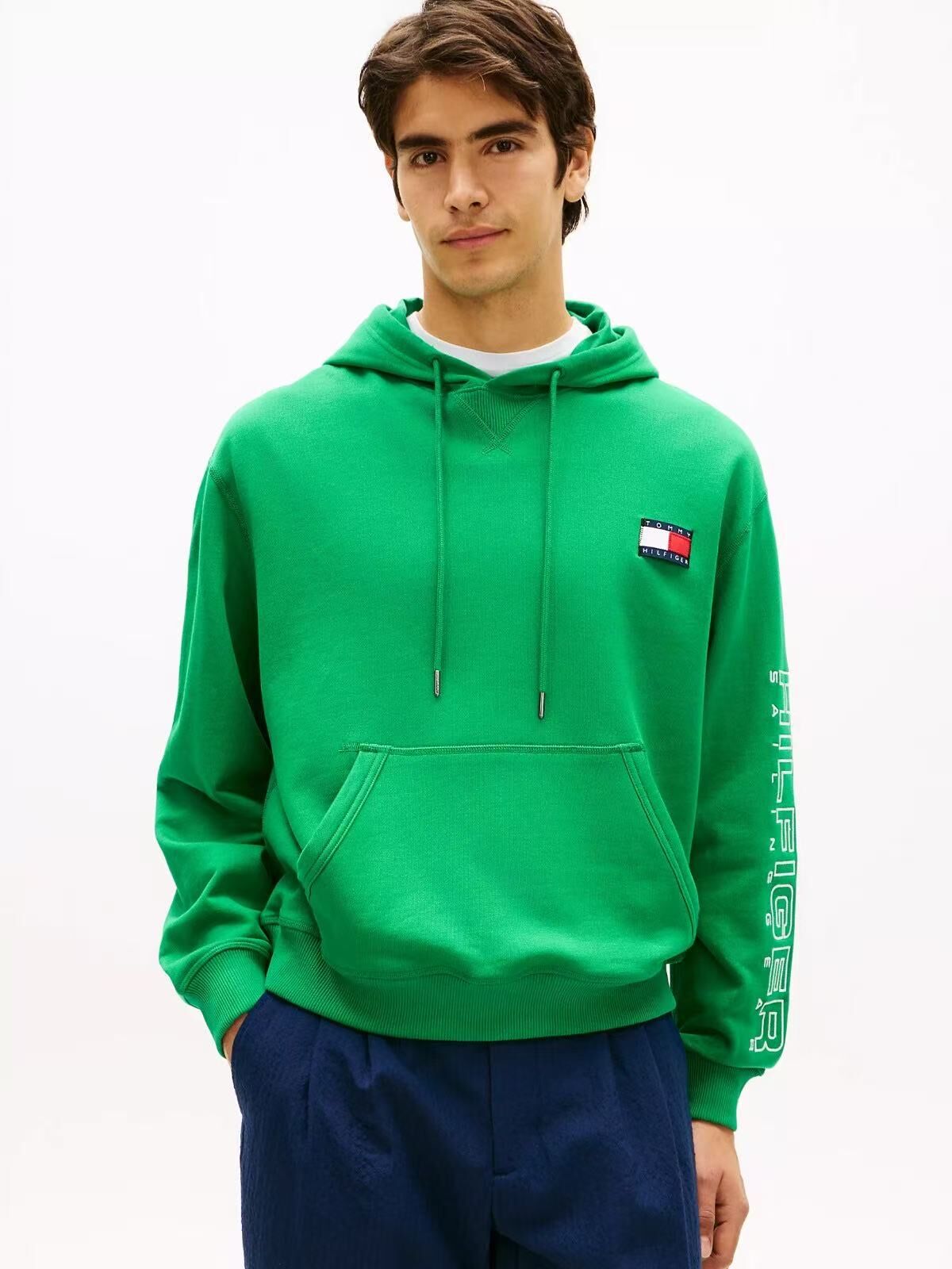 【預購】TOMMY HILFIGER N0905210 男裝連帽衛衣 (綠色)