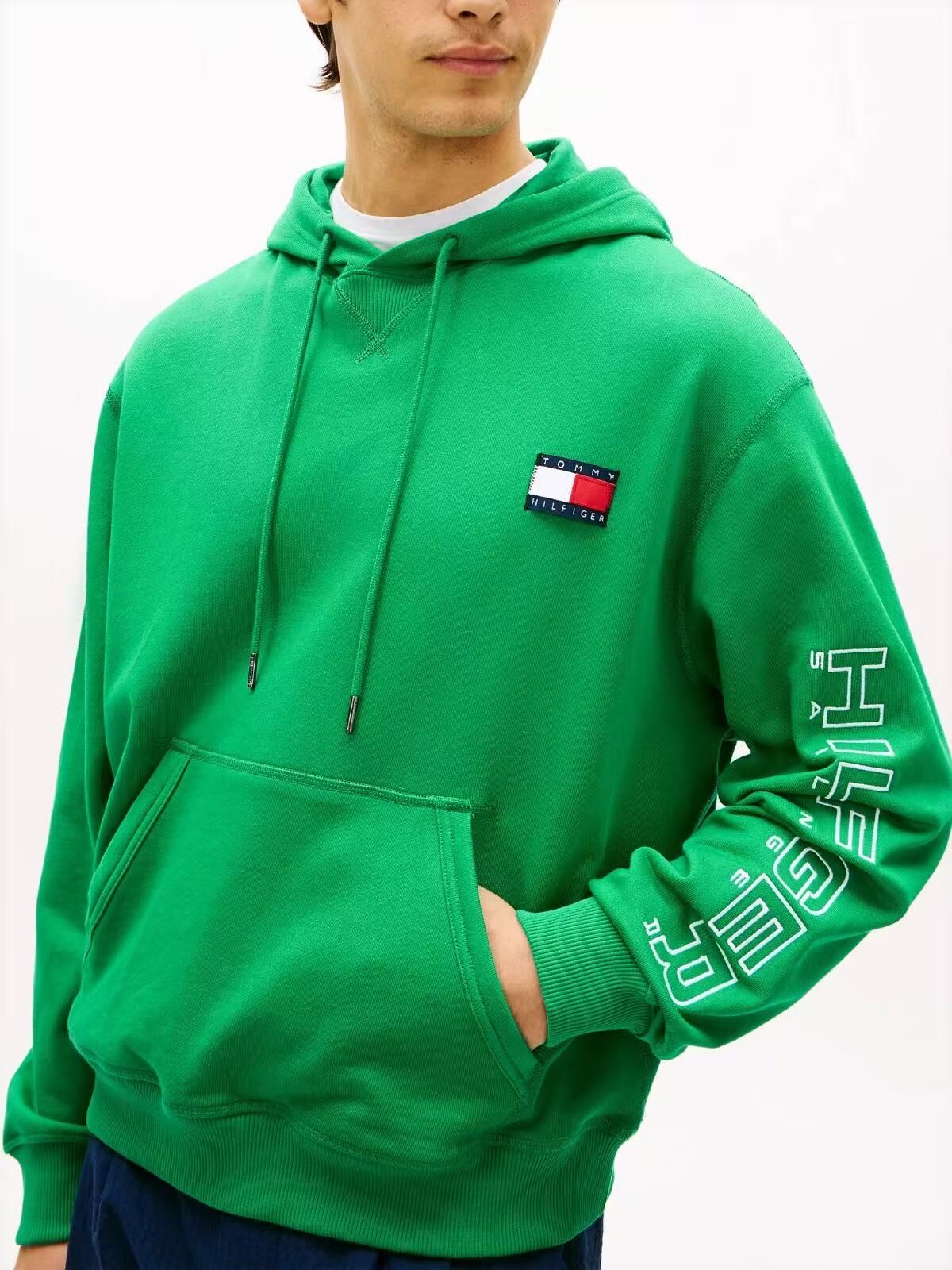 【預購】TOMMY HILFIGER N0905210 男裝連帽衛衣 (綠色)