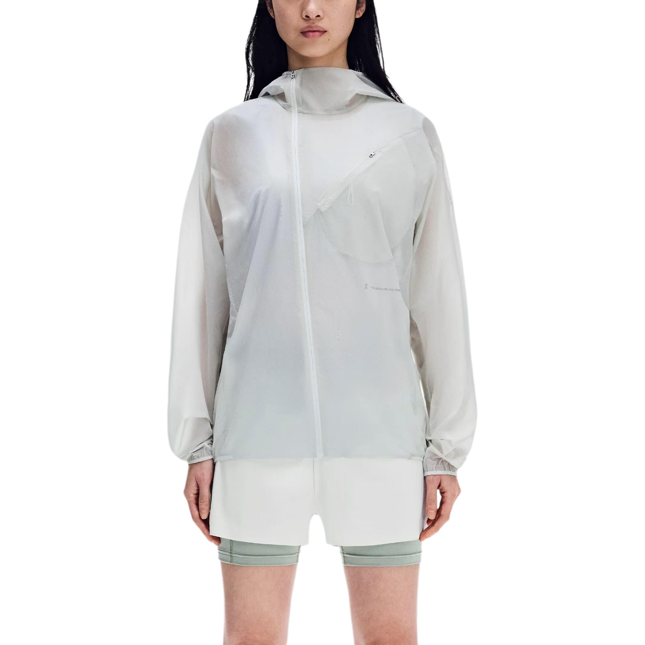 【代購】On X POST ARCHIVE FACTION PAF Jackets Unisex White Hooded Non Detachable Moderate 1UG10090021