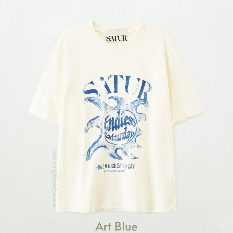 Satur｜極少庫存🌟Sun Retro Graphic T-Shirt [2 colors]