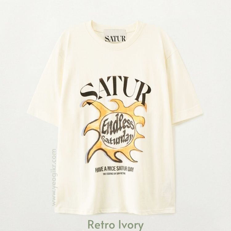 Satur｜極少庫存🌟Sun Retro Graphic T-Shirt [2 colors]