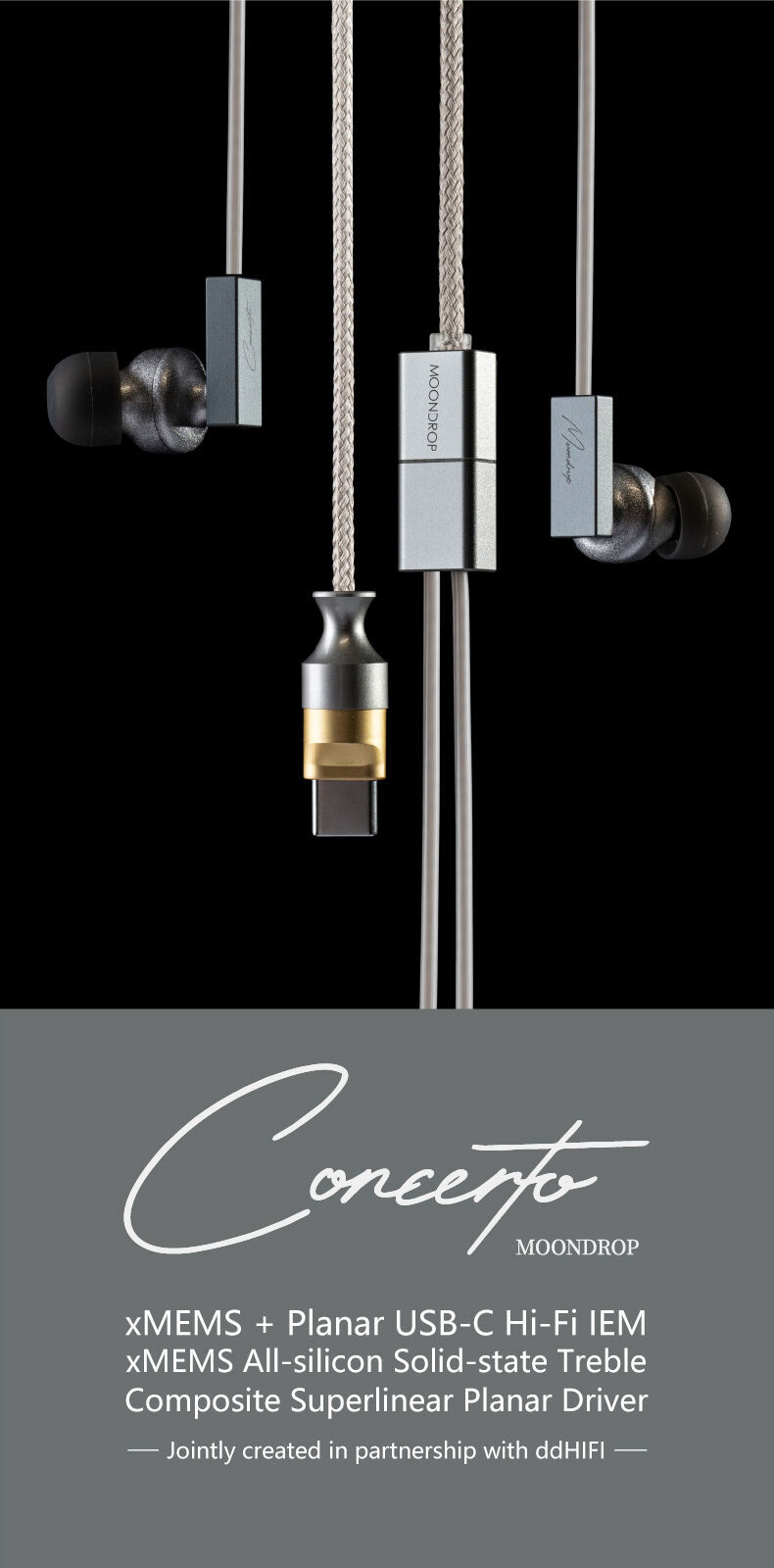 MOONDROP CONCERTO xMEMS+Planar In-Ear Monitor (USB-C)