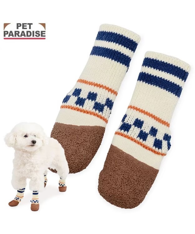 【Pet Paradise】Sporty Dog Shoes (Set of 4) - Navy <043-43366>