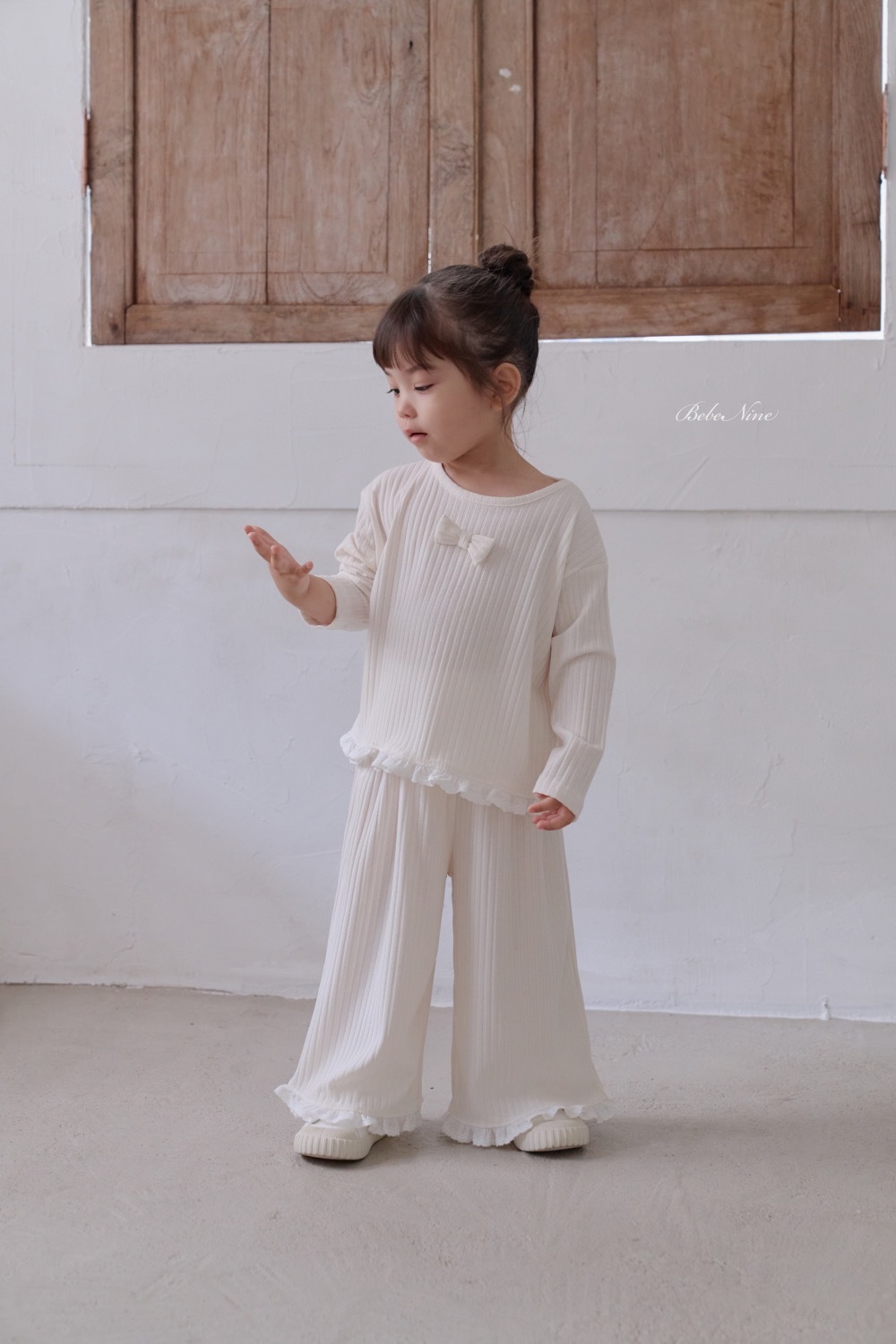 Bebe nine 荷葉蝴蝶結套裝 / 3色