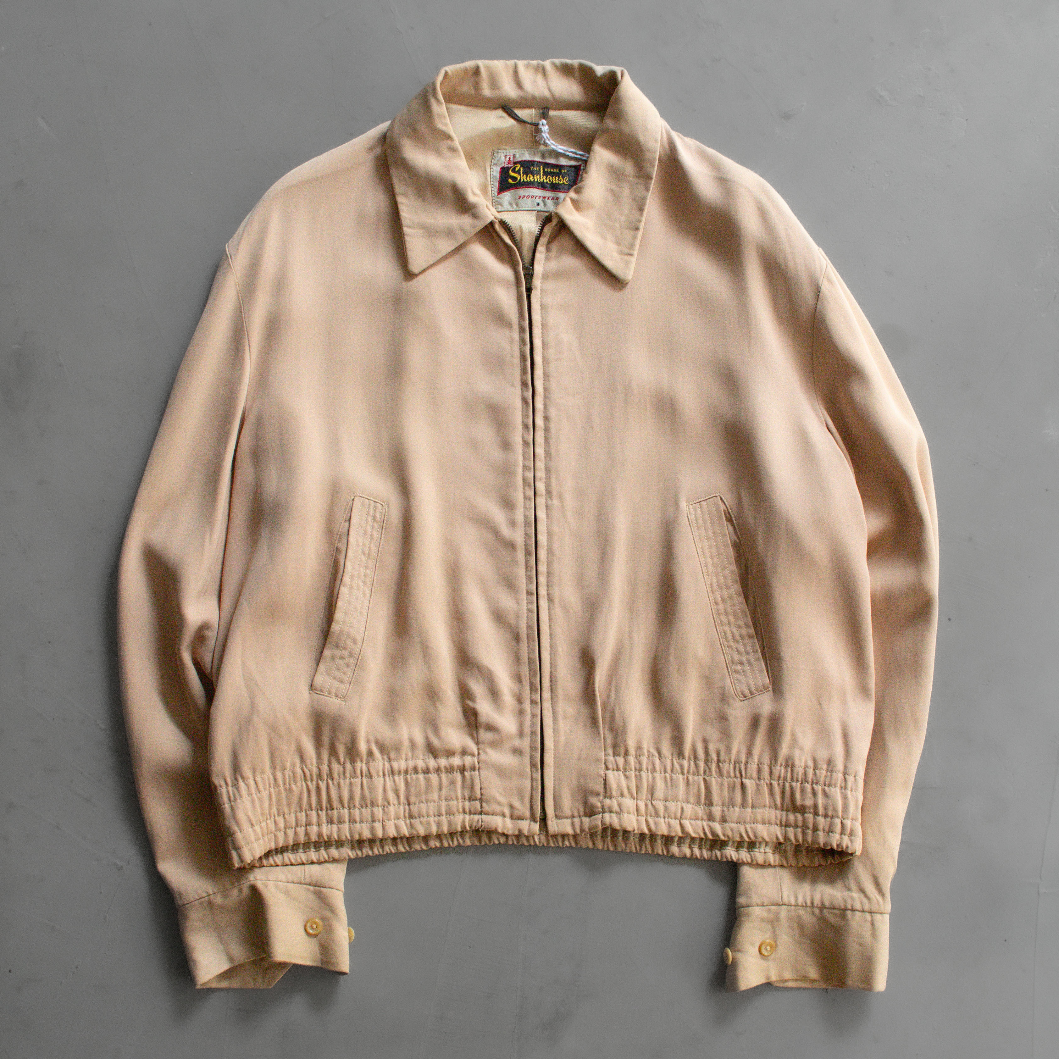 50-60S RAYON RICKY JACKET 美國製 沙色 嫘縈 夾克 外套