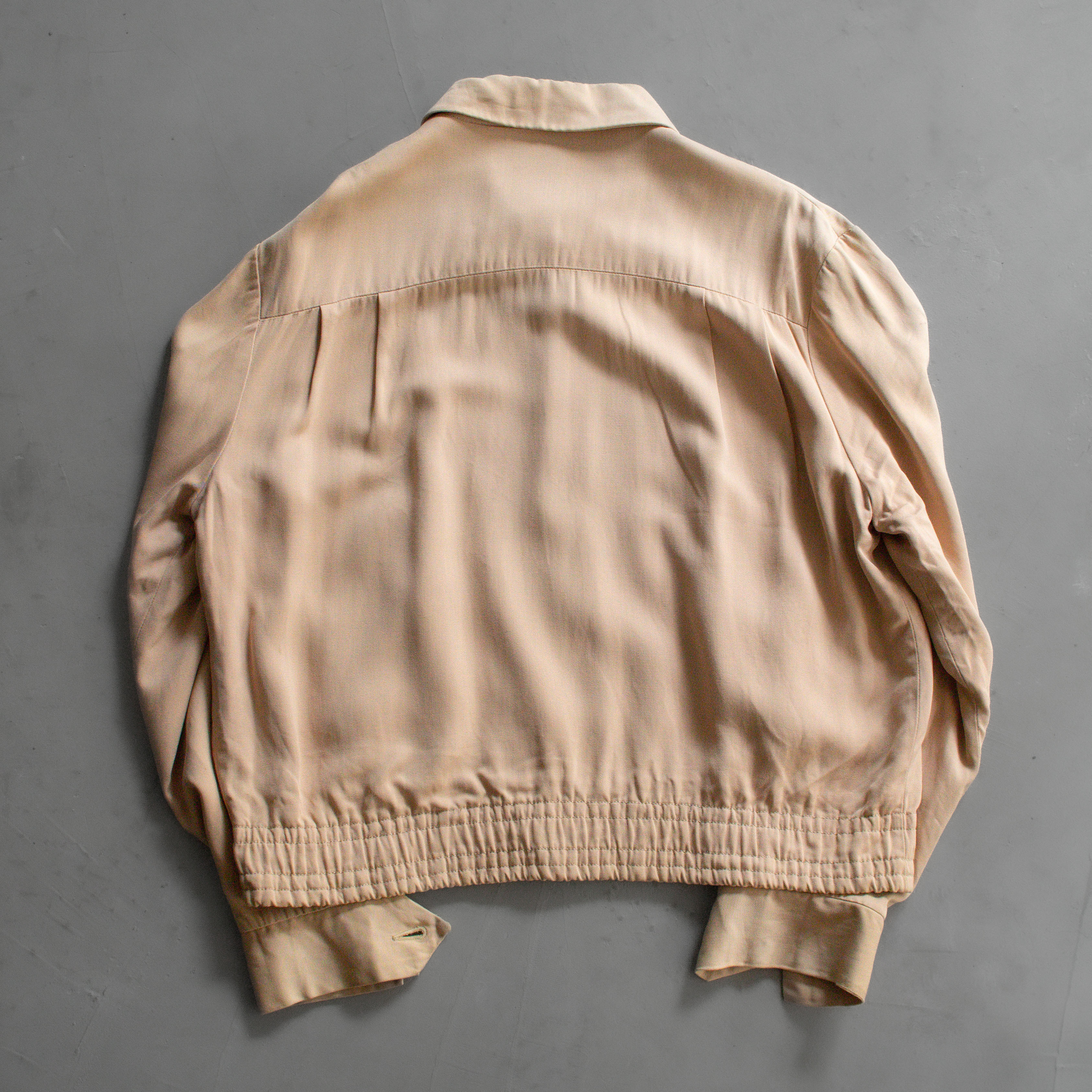 50-60S RAYON RICKY JACKET 美國製 沙色 嫘縈 夾克 外套