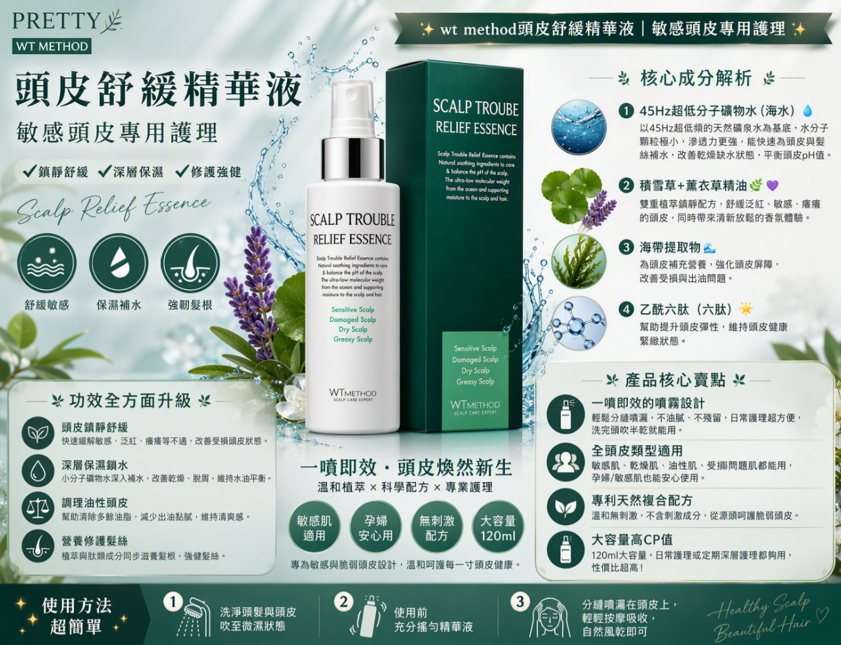 US05 WT Method頭皮舒緩精華液 120ML (頭油頭瘡) $398