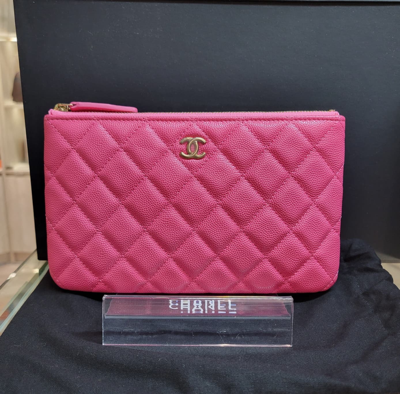 UNUSED Chanel AP1071 pouch PINK/GOLD