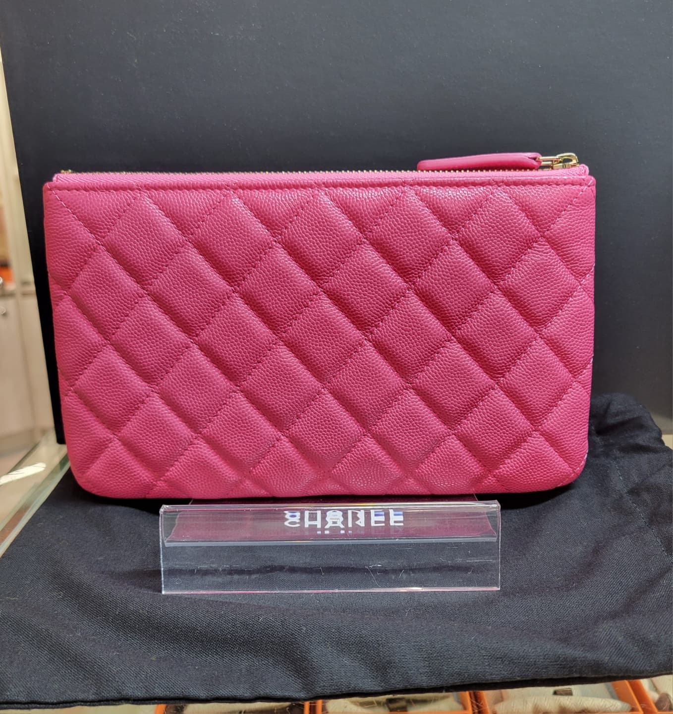 UNUSED Chanel AP1071 pouch PINK/GOLD