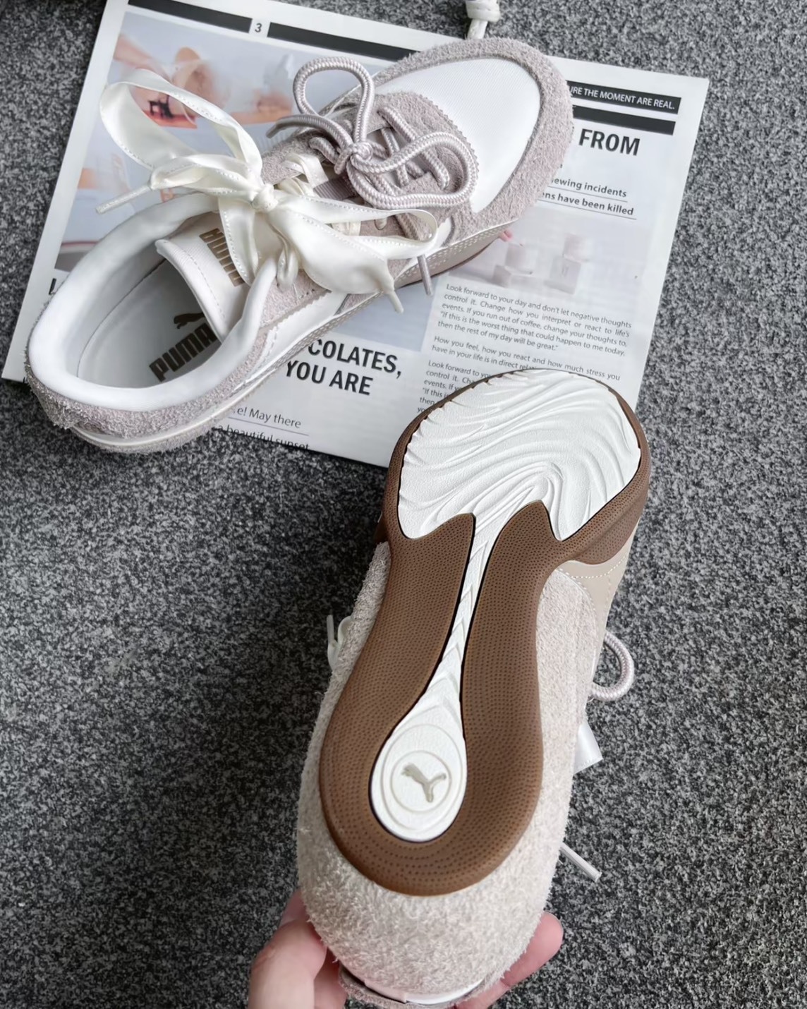 PUMA SPEEDCAT BLOOM 奶茶 奶油白 麂皮拼接 薄底鞋 復古 德訓鞋  女鞋 407667-06