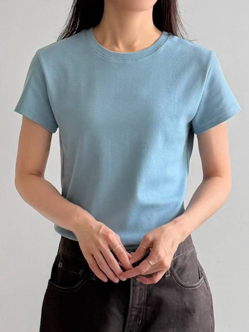 輕鬆完成日常穿搭★舒服親膚素色棉T