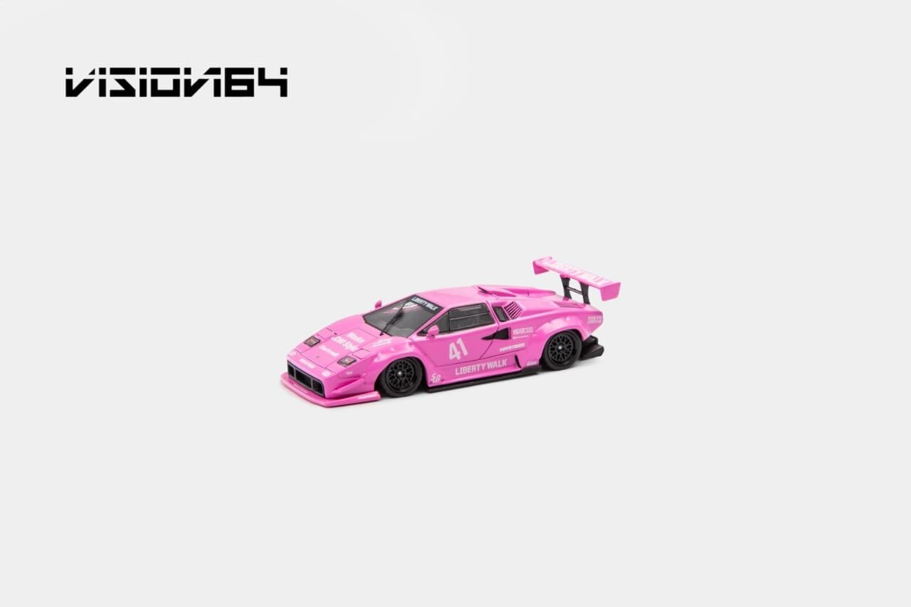 預訂:1/64 Vision64 Lamborghini Countach LP500 Pink #41 (VLCP )