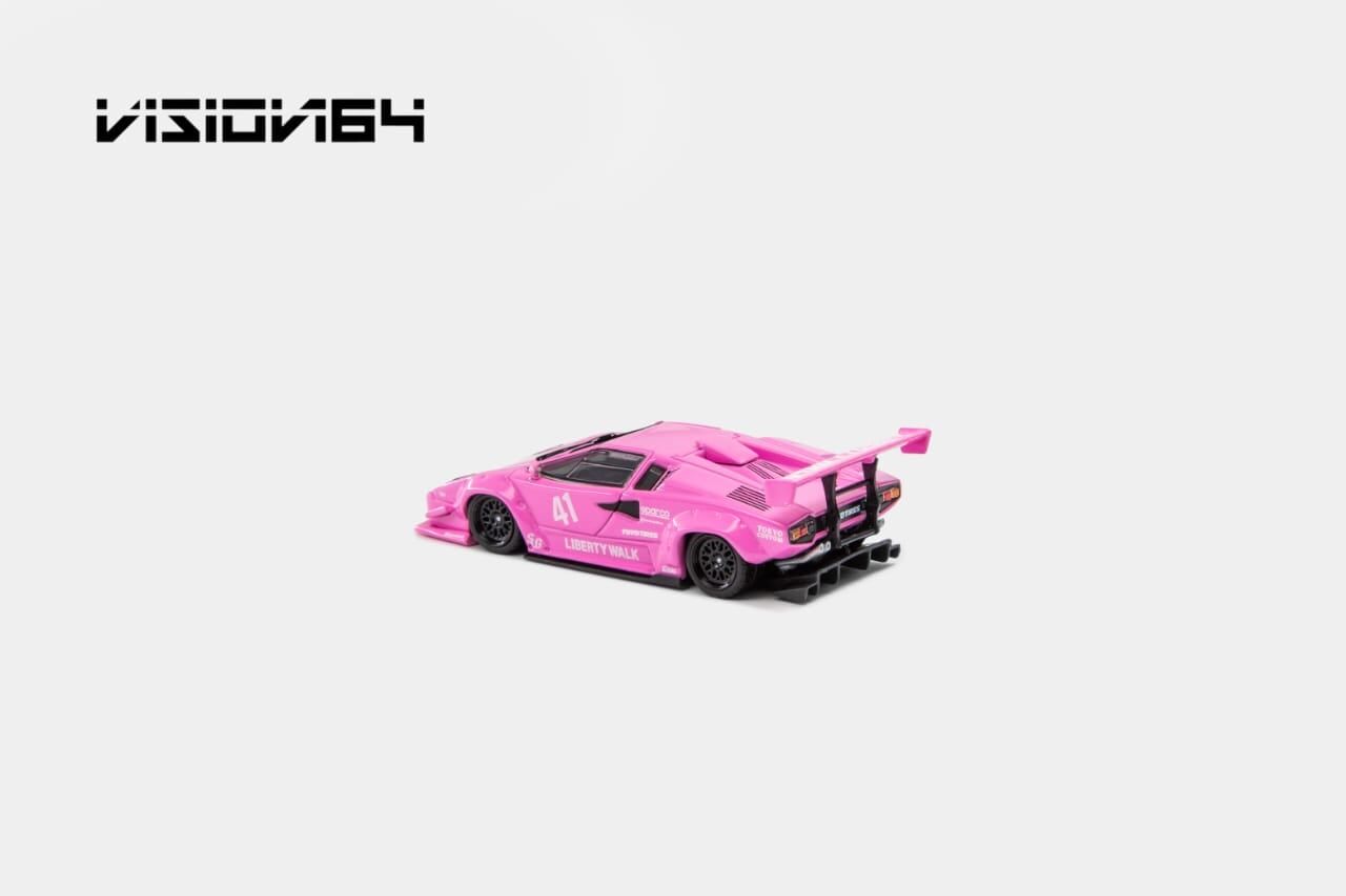 預訂:1/64 Vision64 Lamborghini Countach LP500 Pink #41 (VLCP )