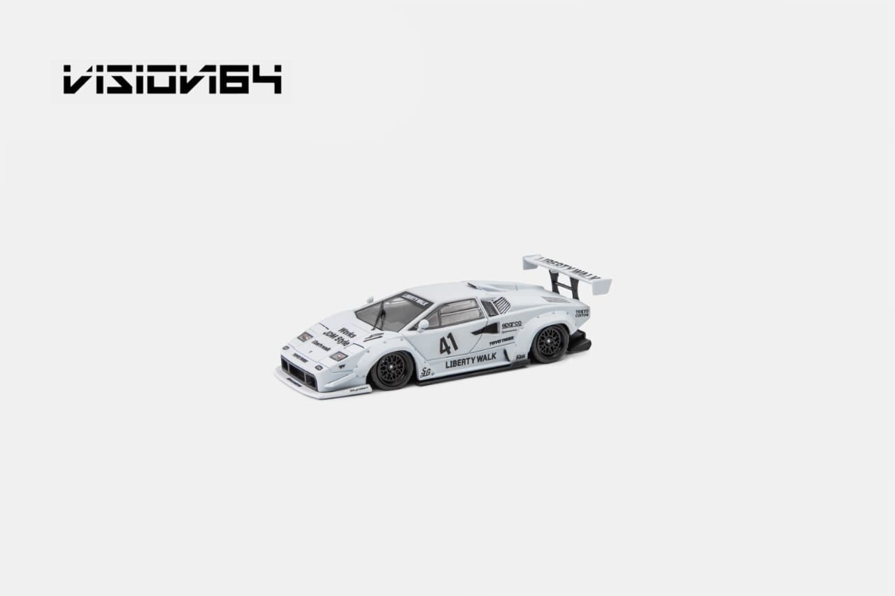 預訂:1/64 Vision64 Lamborghini Countach LP500 White #41 (VLCW )