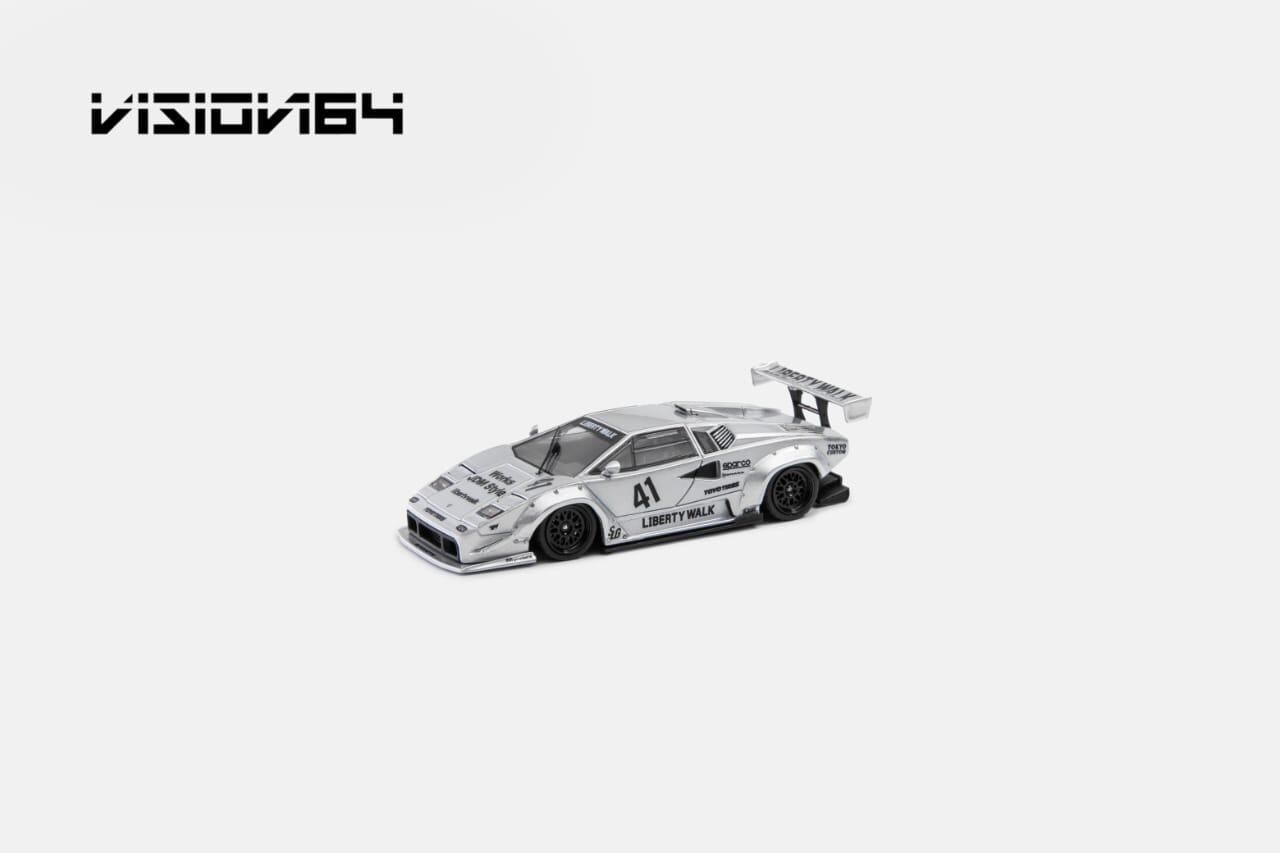 預訂:1/64 Vision64 Lamborghini Countach LP500 Silver #41(VLCS )