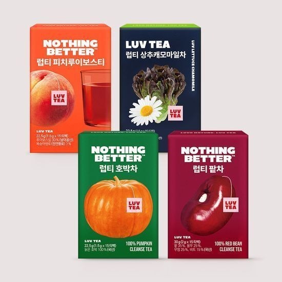 韓國 Nothing Better  南瓜 / 紅豆 / 蜜桃/檸檬綠茶 功能性消腫茶（K8 TA803）