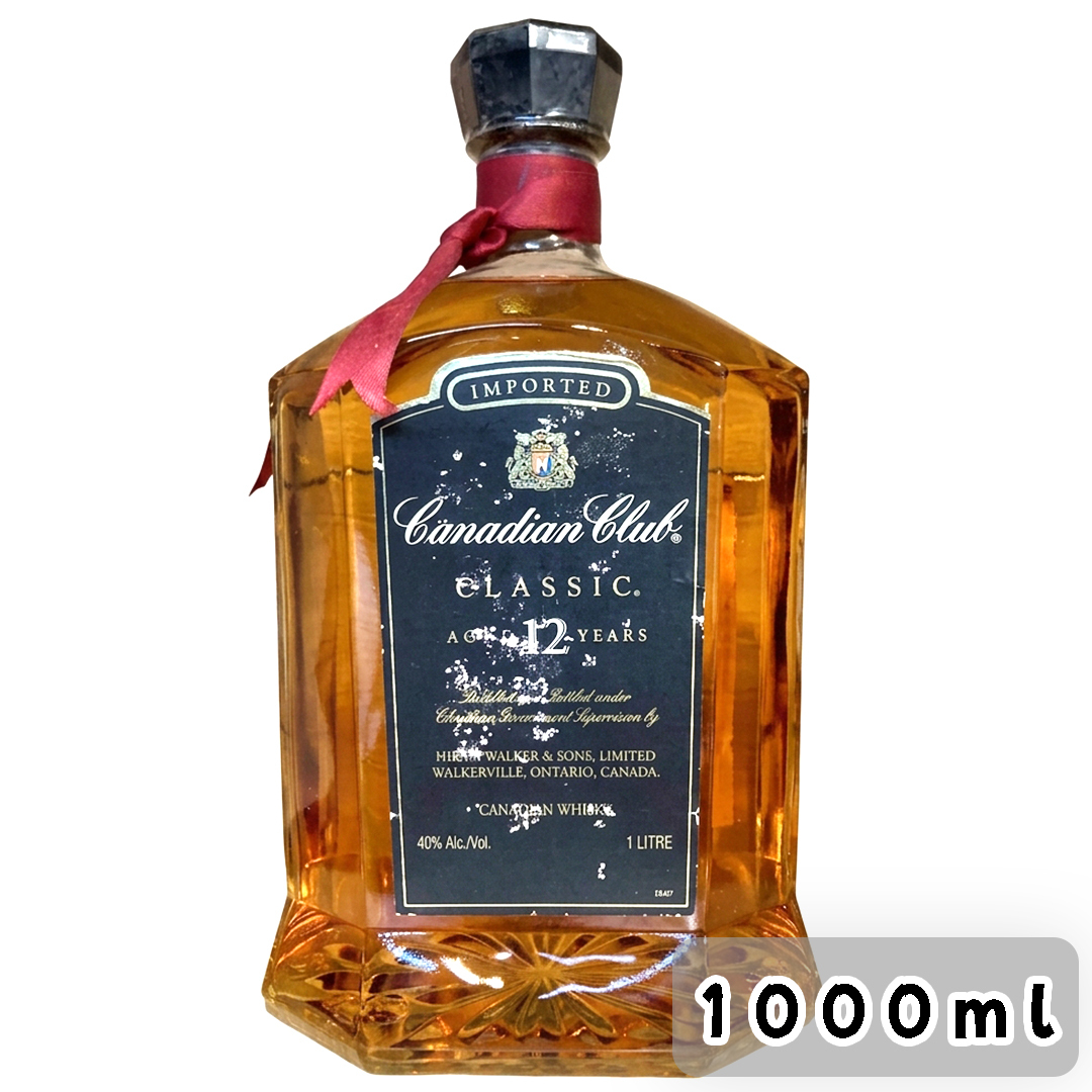 Canadian Club Classic 12yo Canadian Whisky 1000ml (1980-1990s)