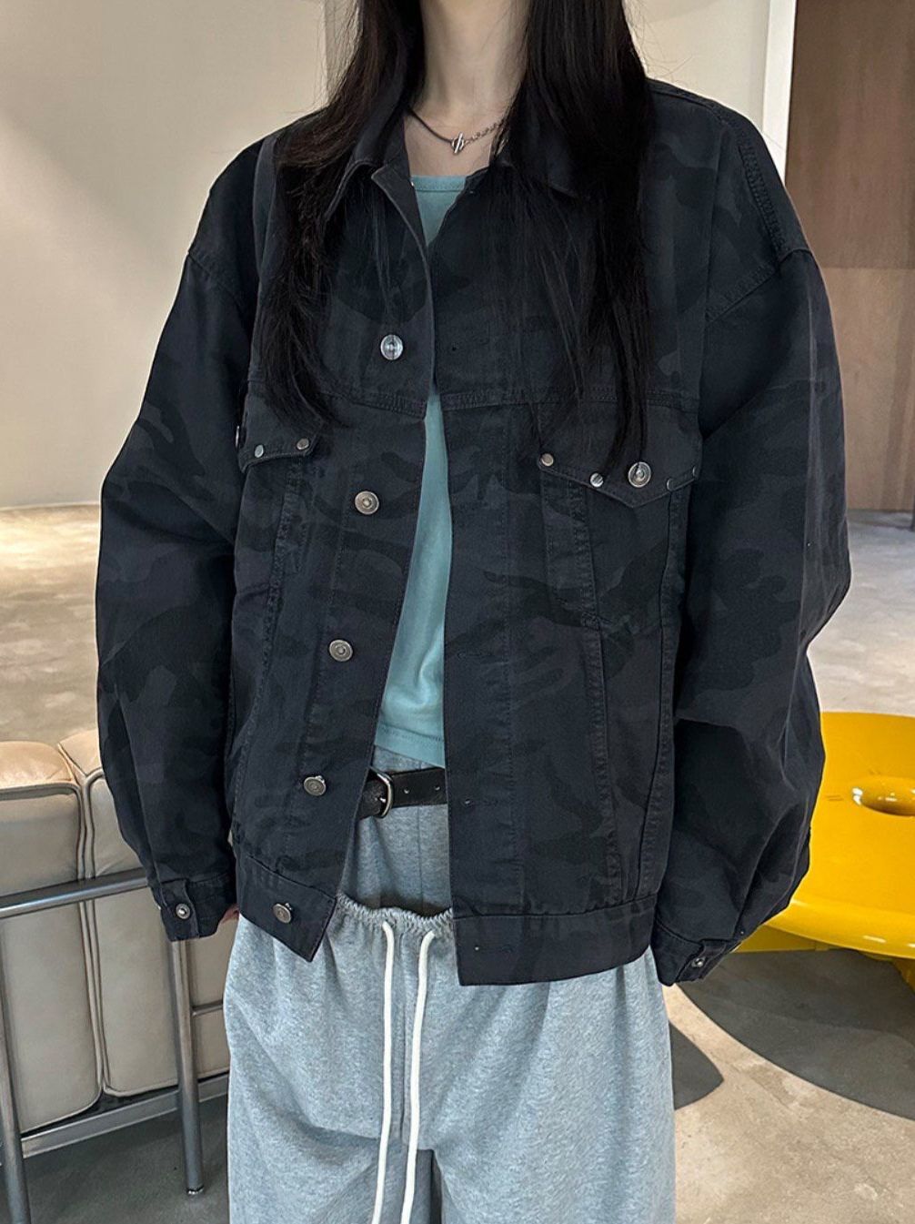 迷彩牛仔褸 UNUSED-218JK